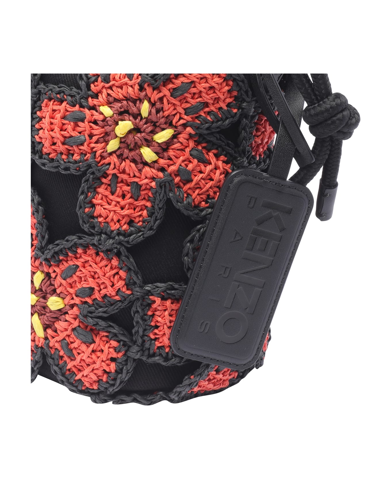 Kenzo Floral Patterned Bucket Bag - Black トートバッグ