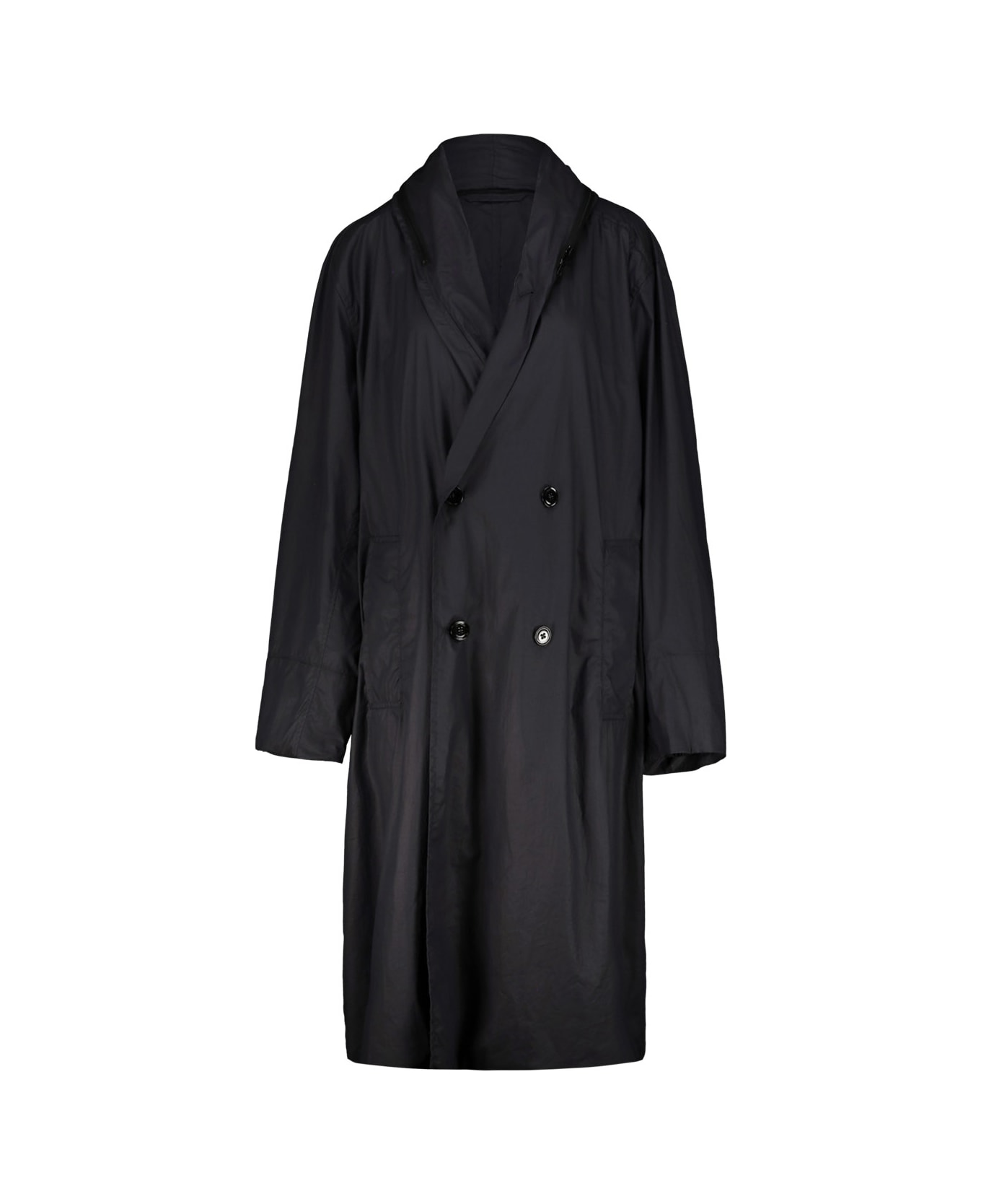 Lemaire Hooded Raincoat - Blue Black コート