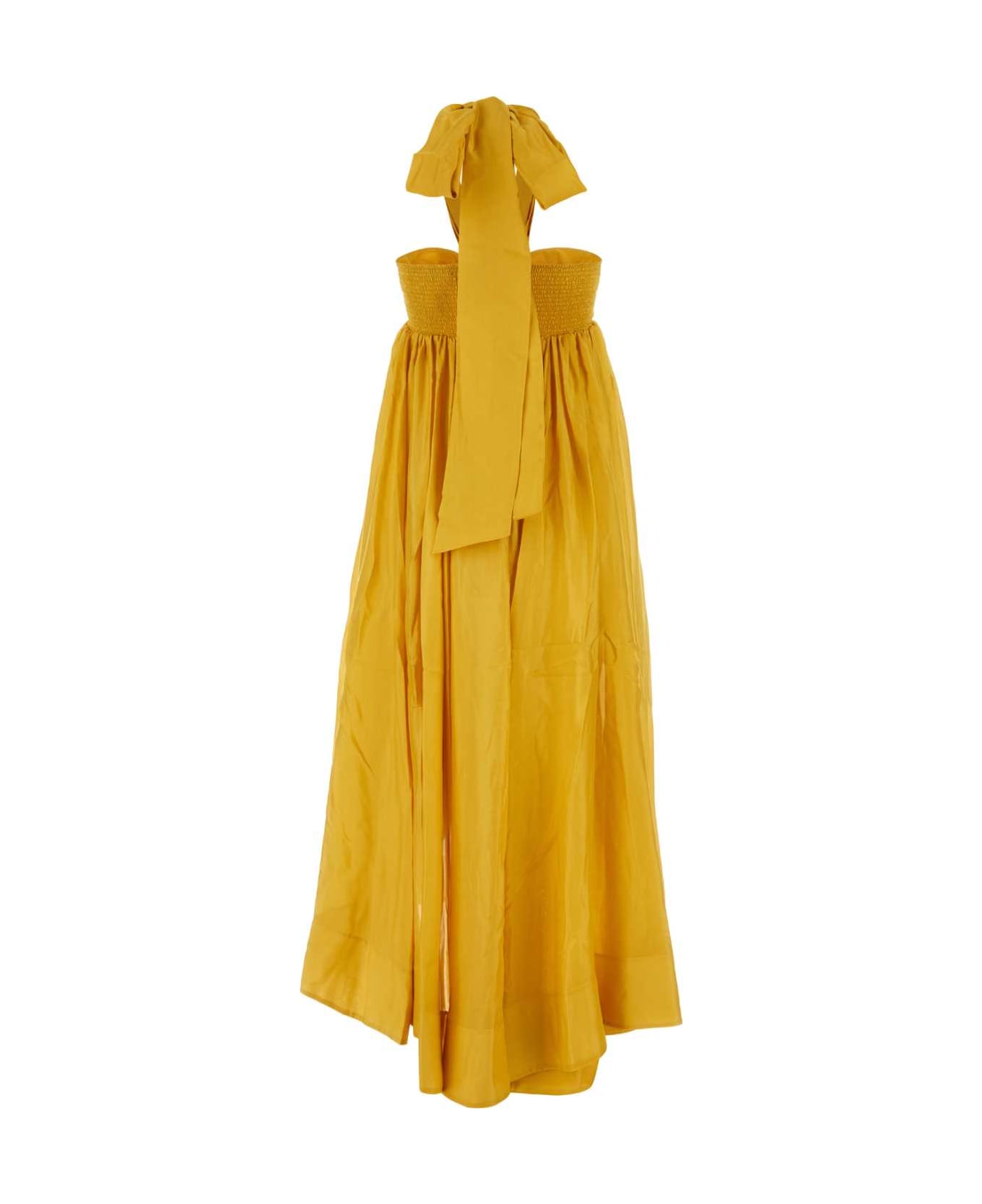 Zimmermann Yellow Silk Devi Dress - MUSTARD