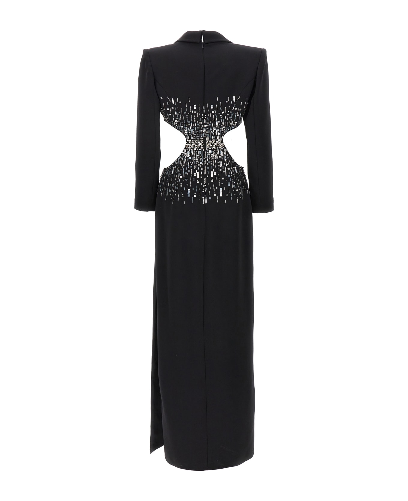 Elisabetta Franchi Rhinestone And Gem Dress - Black  