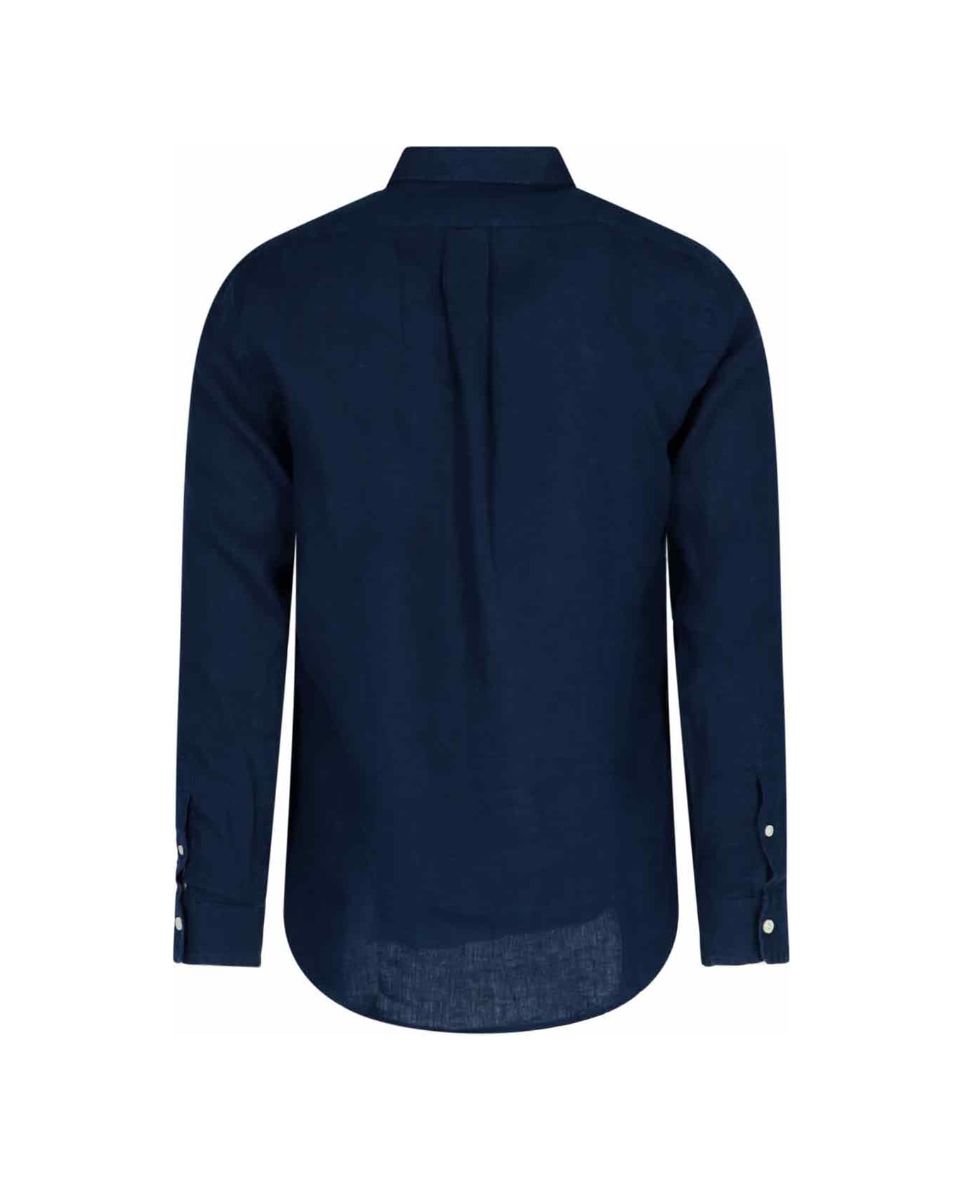 Polo Ralph Lauren Logo Embroidery Shirt - Blue シャツ