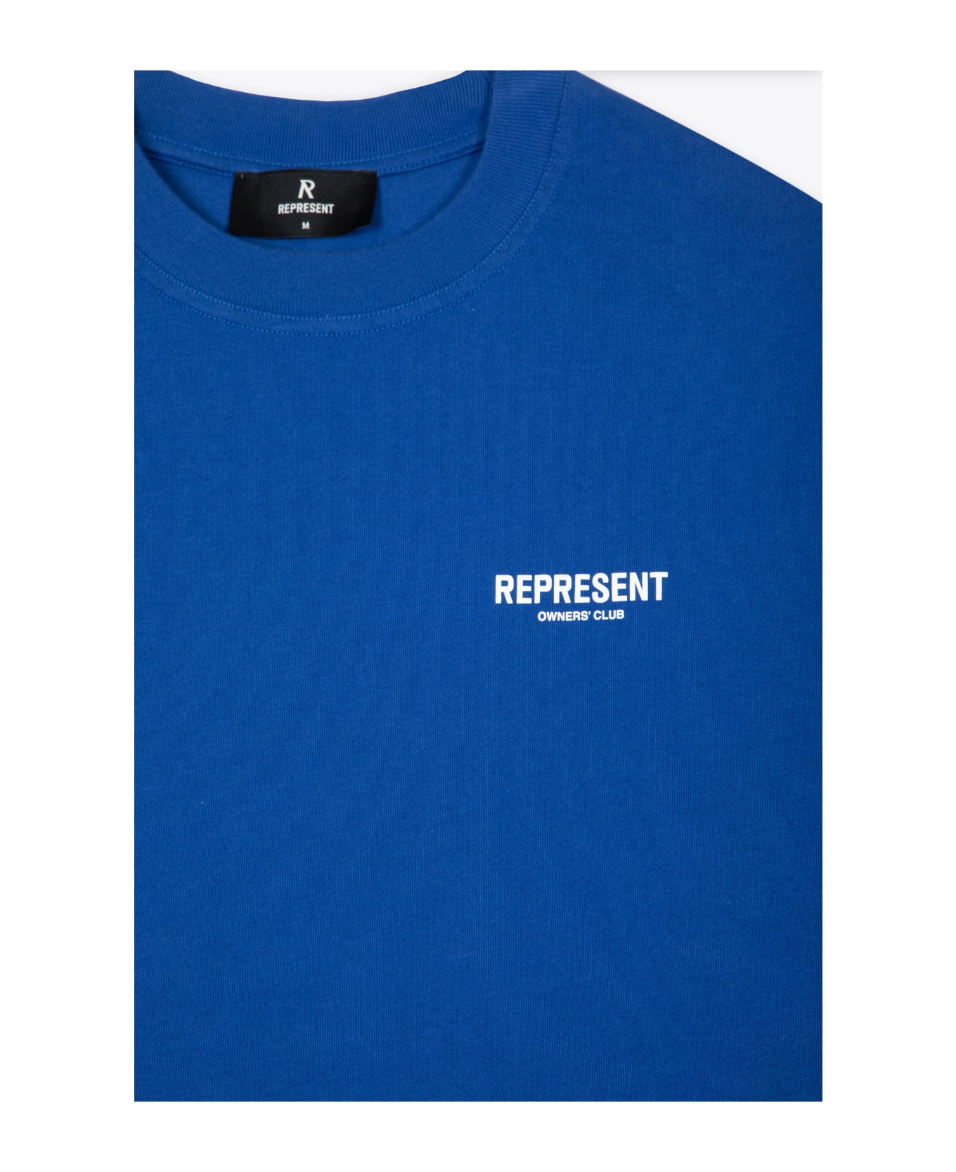 REPRESENT Owners Club T-shirt Cobalt blue pink t-shirt with logo - Owners Club T-shirt - Cobalto