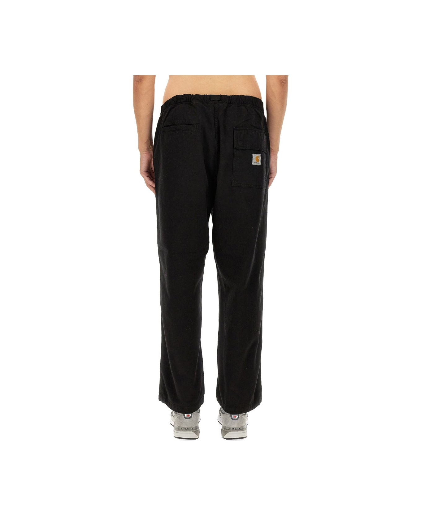 Carhartt Cotton Pants - BLACK GARMENT DYED