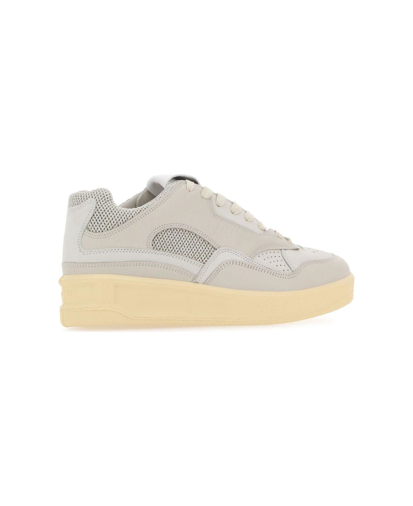 Jil Sander Grey Canvas And Rubber Sneakers - GREY