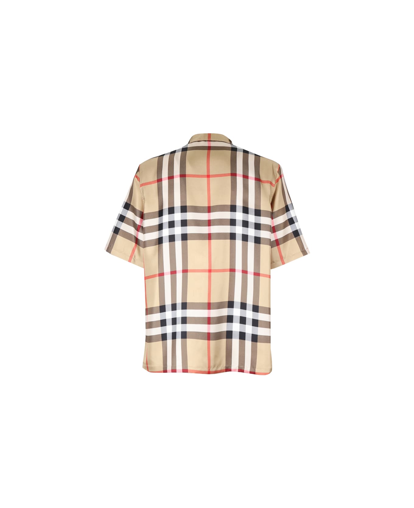 Burberry Silk Twill Bowling Shirt - Beige
