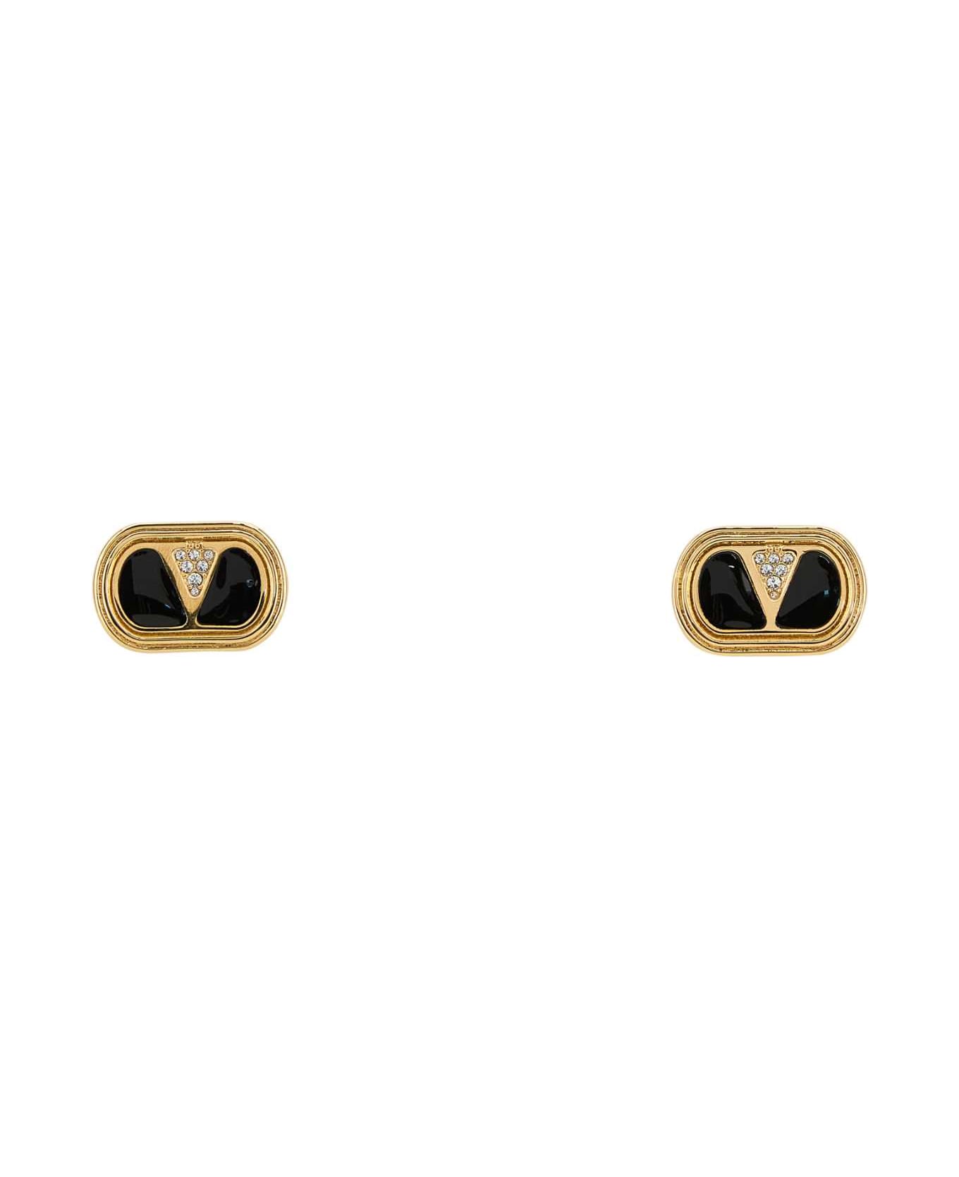 Valentino Garavani Gold Metal Vlogo Signautre Earrings - ORONEROCRYSTAL