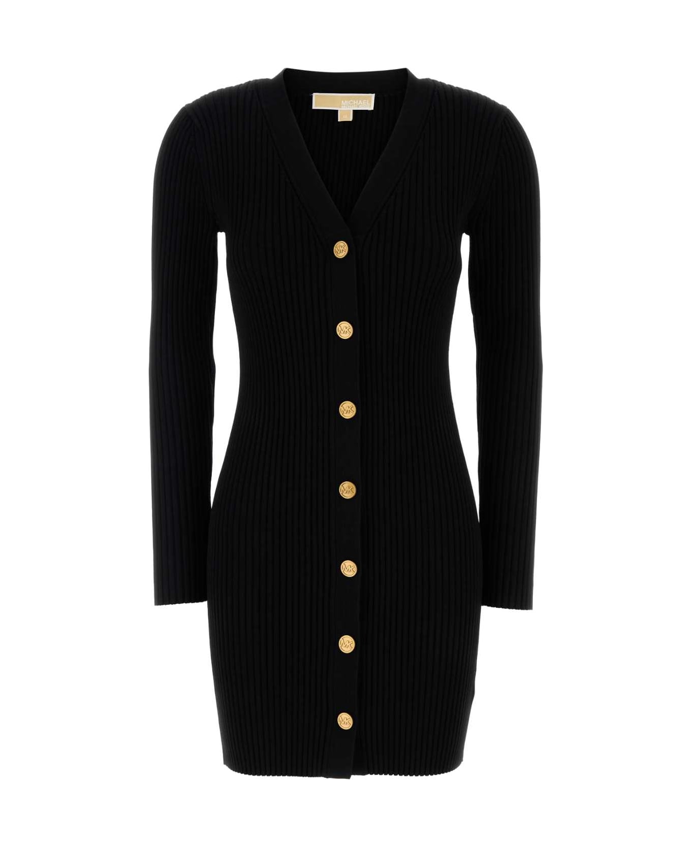 Michael Kors Black Stretch Viscose Blend Dress - BLACK