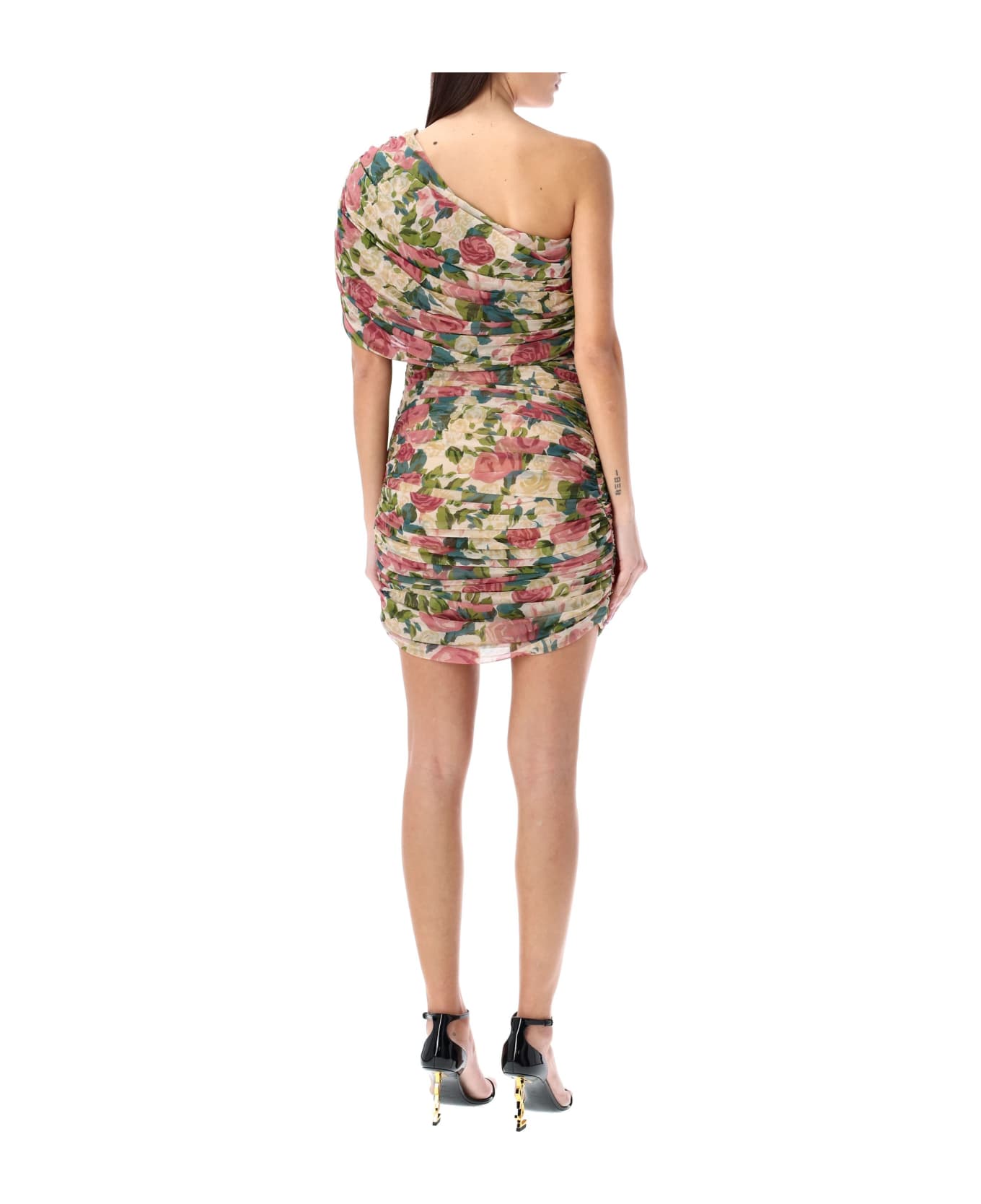 Saint Laurent One Shoulder Draped Dress - Multicolor ワンピース＆ドレス