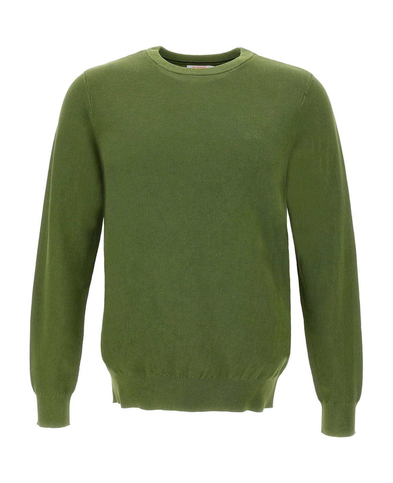 Sun 68 "round Vintage" Sweater Cotton - GREEN