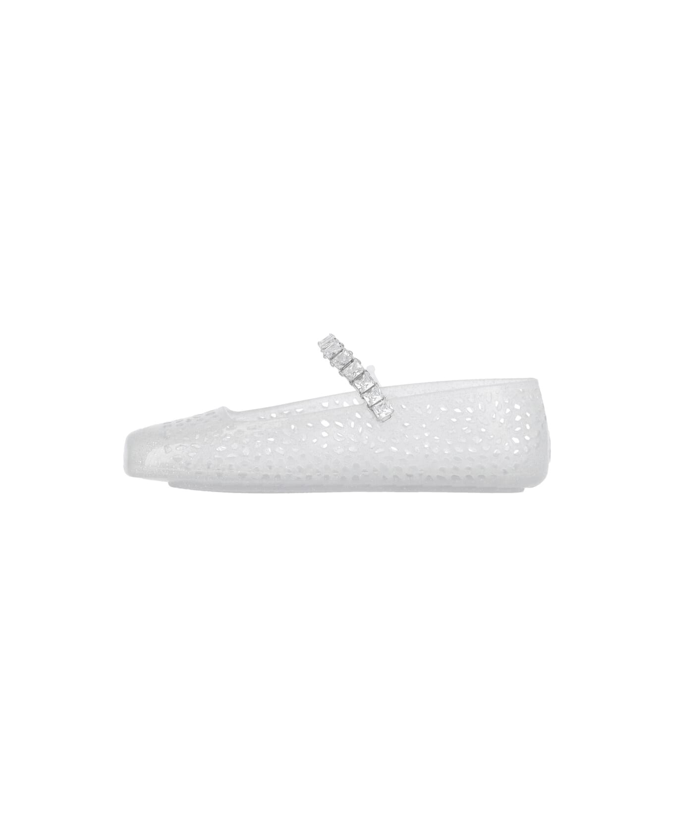 Jimmy Choo "mary Jane Jelly" Ballet Flats - Silver