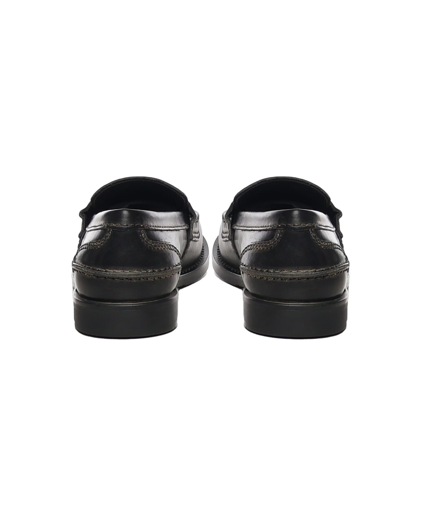 Miu Miu Leather Loafers - Black