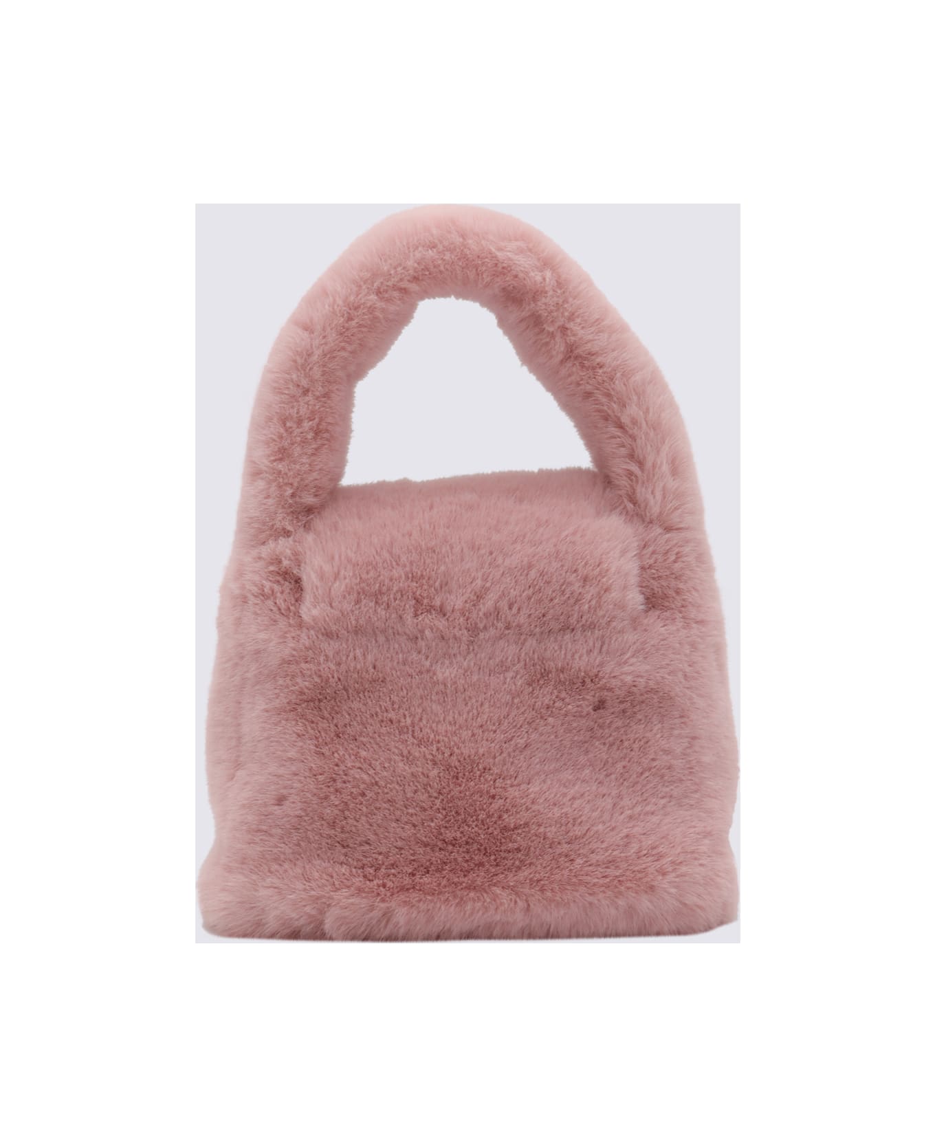 Blumarine Chalk Pink Faux Fur Monogram B Bag - CHALK PINK