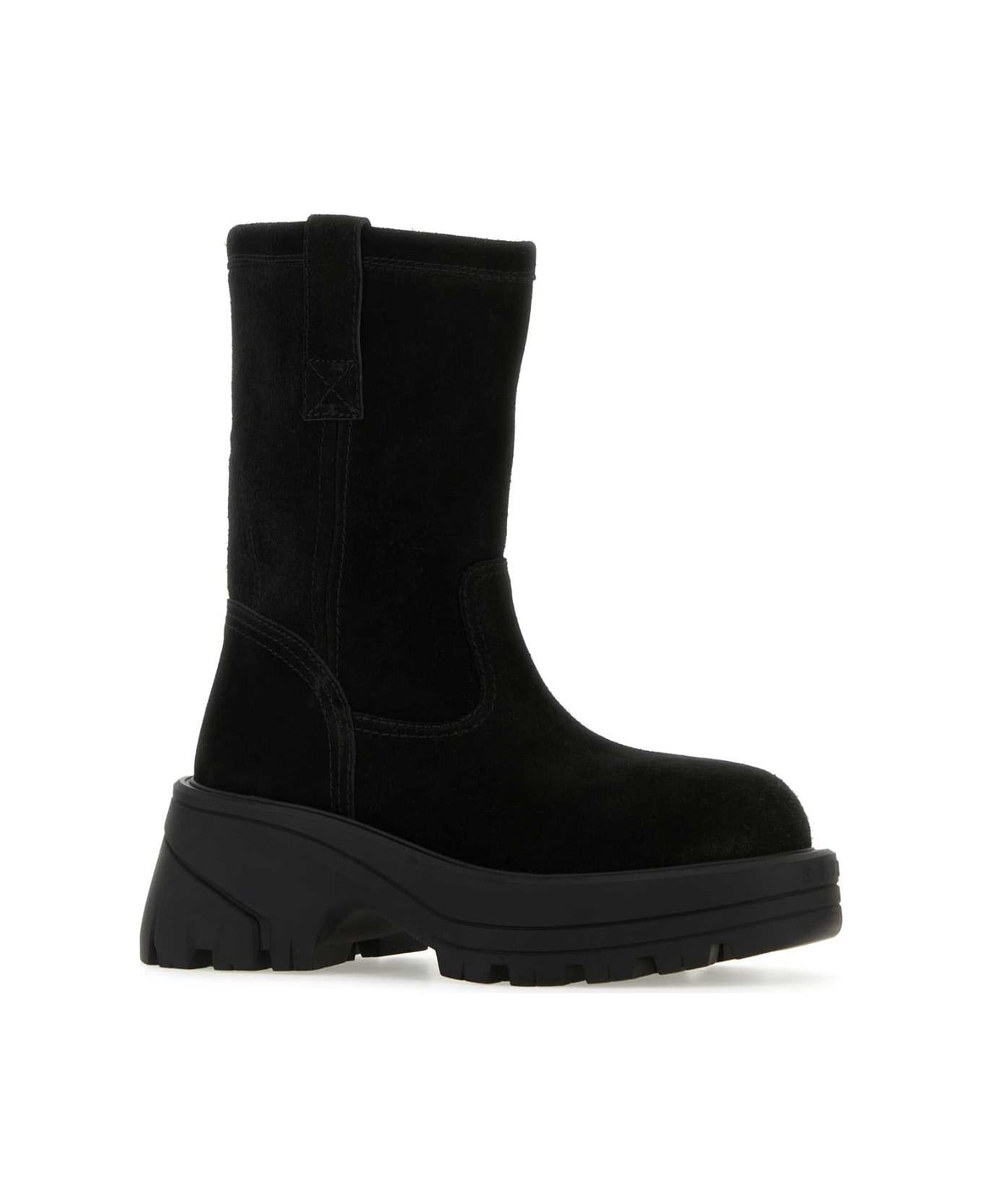 1017 ALYX 9SM Black Suede Ankle Boots - BLACK