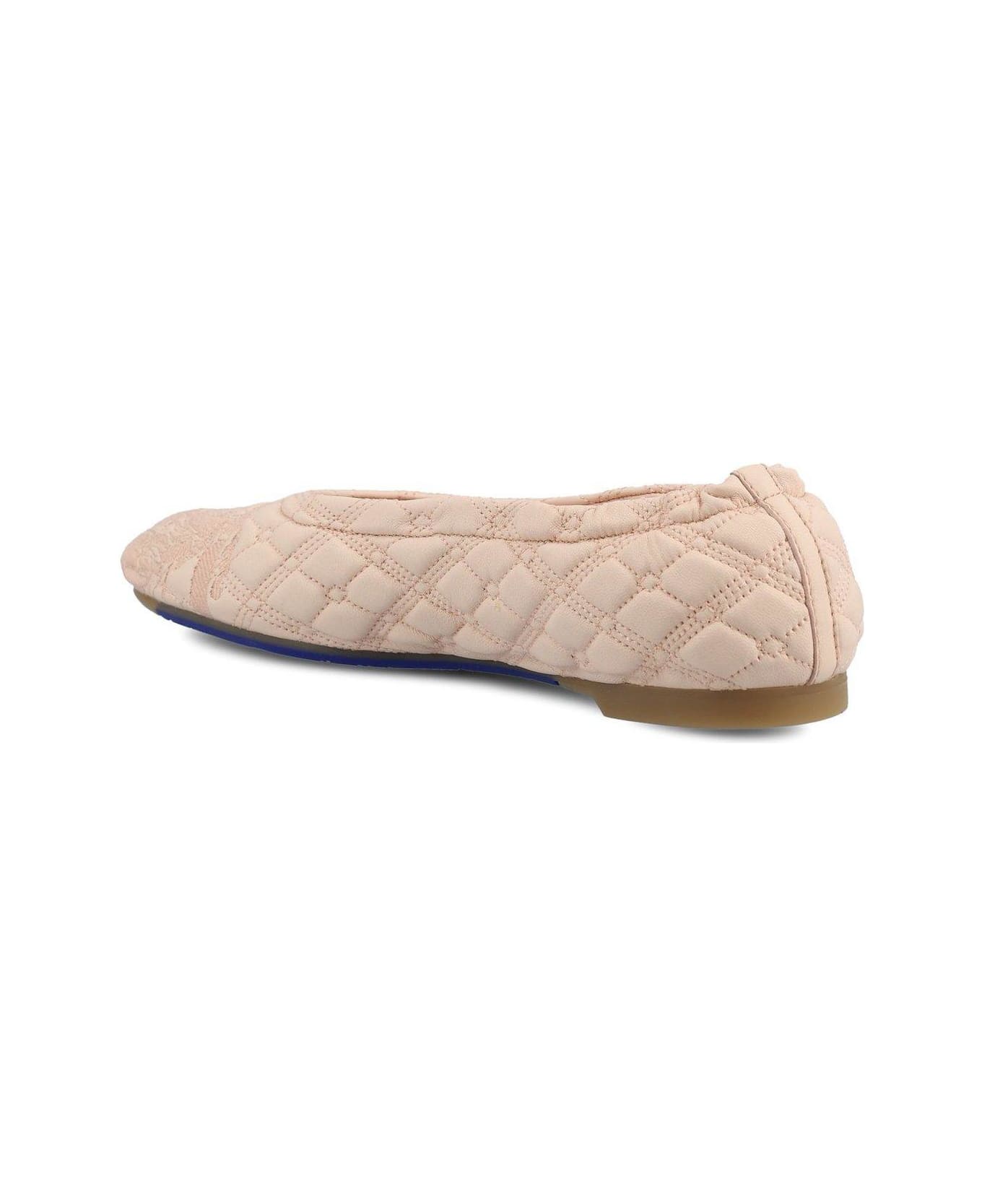 Burberry Sadler Quilted Ballerina Shoes - Pink