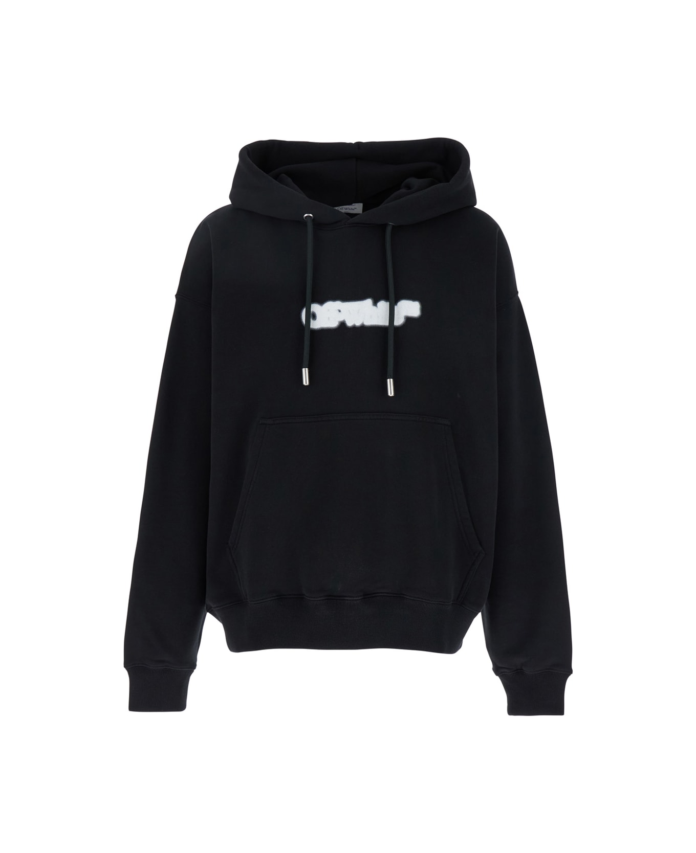 Off-White (spray Arrow Skate Hoodie Black - White) - BLACK WHITE