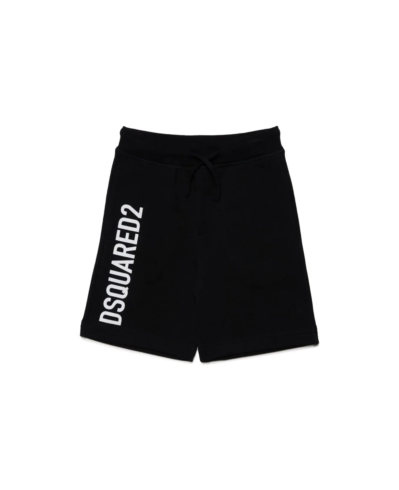 Dsquared2 Black Sports Shorts With Logo - Black