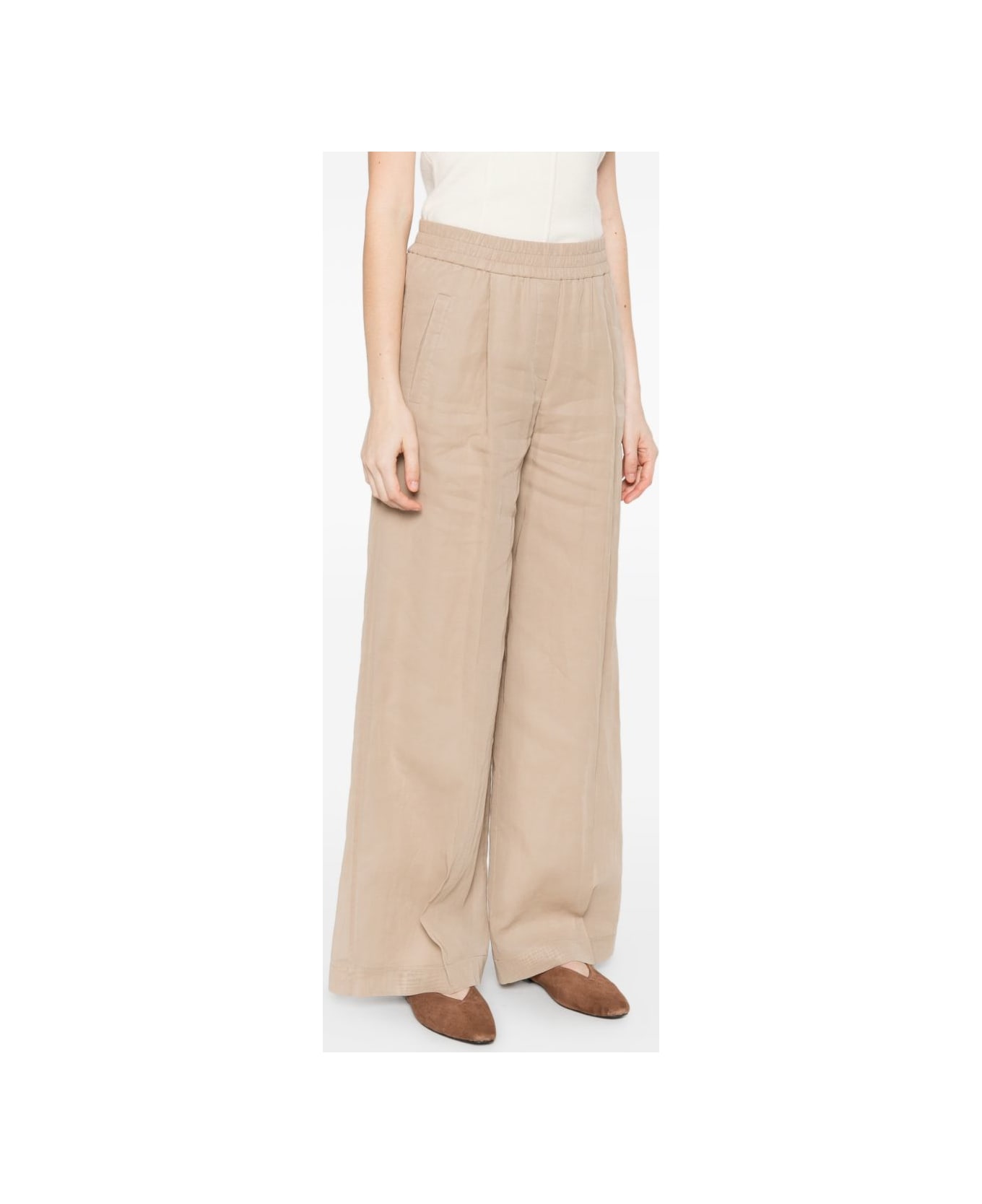 Brunello Cucinelli Cotton Trousers - Beige