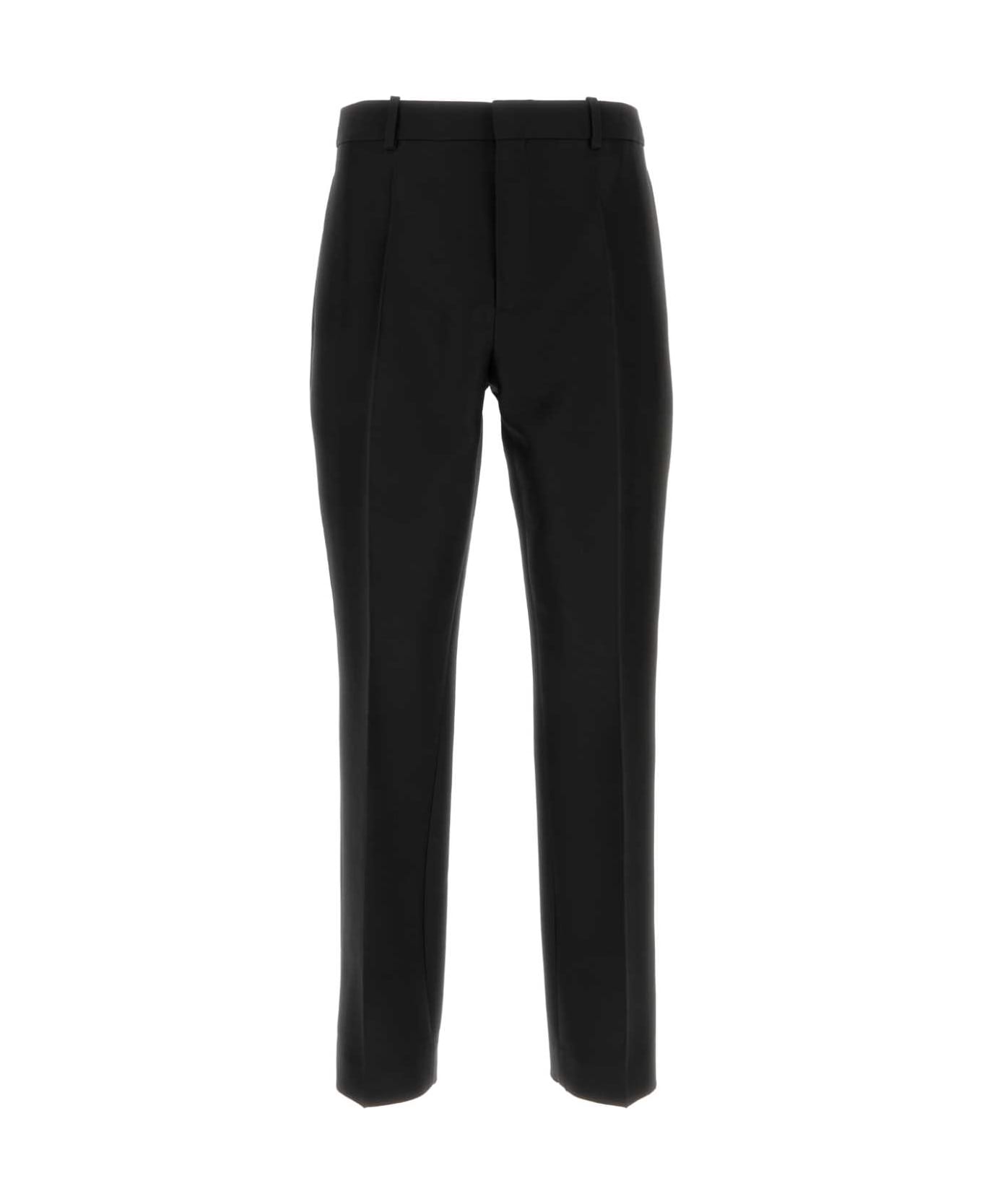 Loewe Black Wool Blend Pant - BLACK