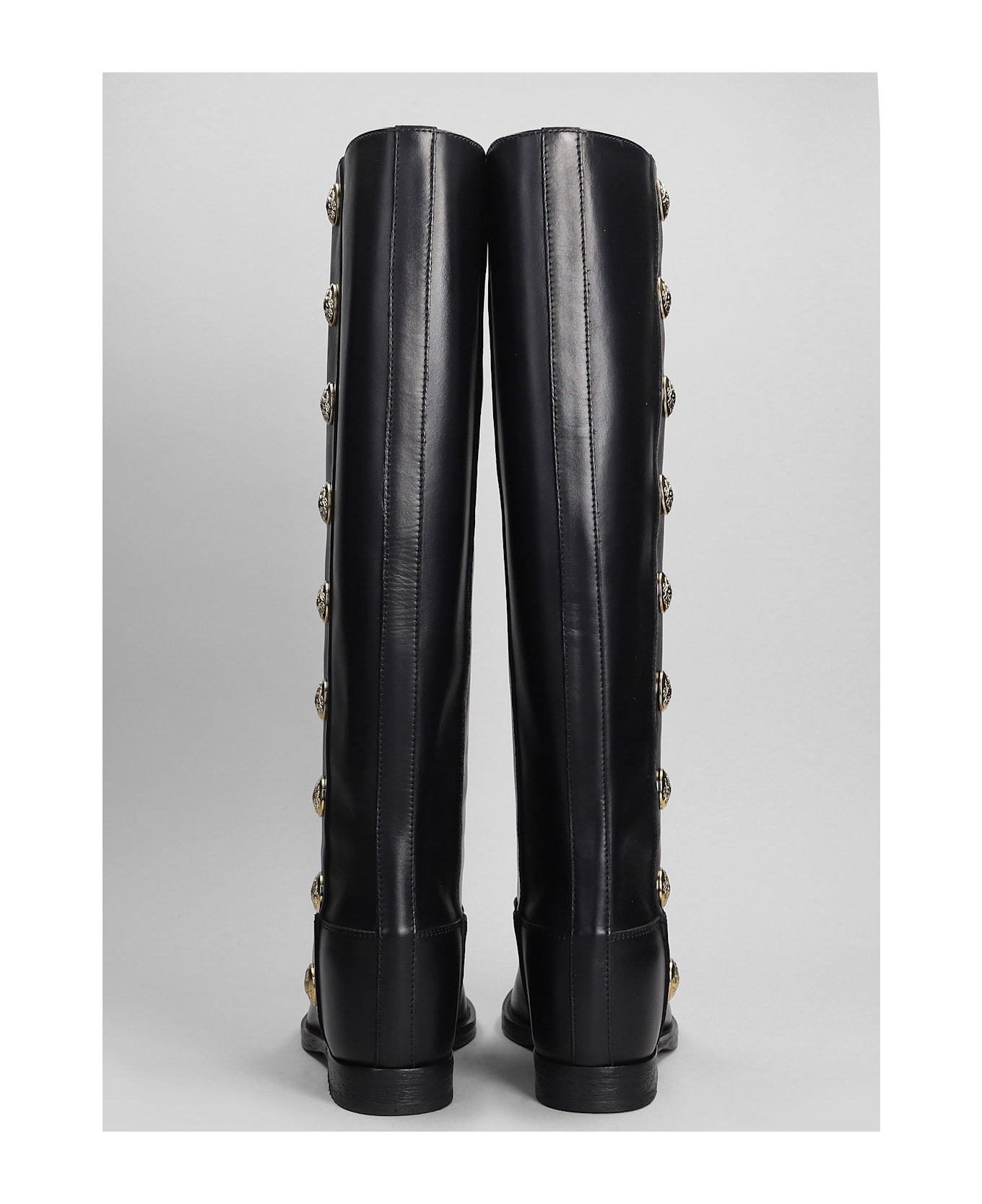 Via Roma 15 In Black Leather - black