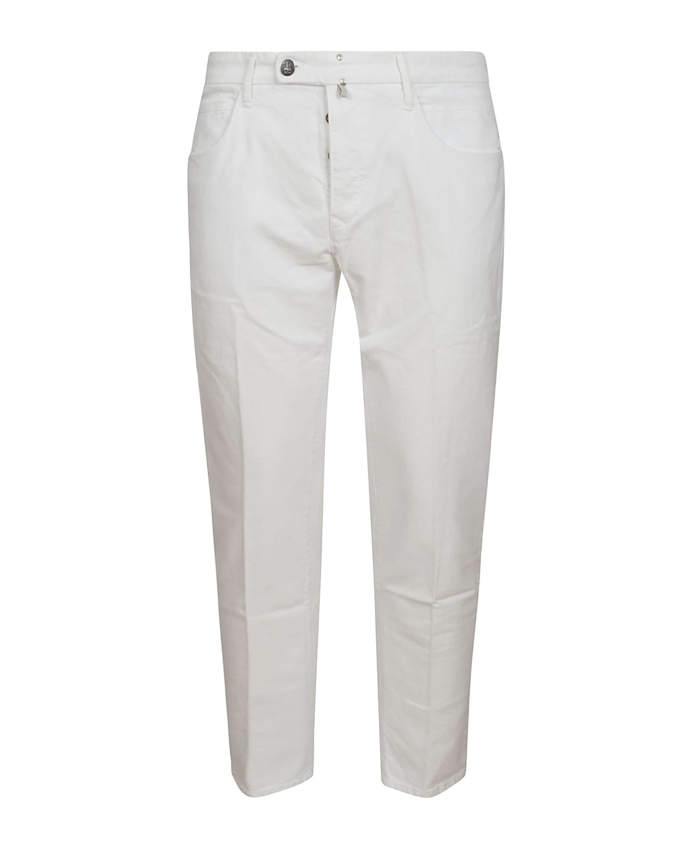 Incotex Sartorial Slim Trousers - Optical White ボトムス