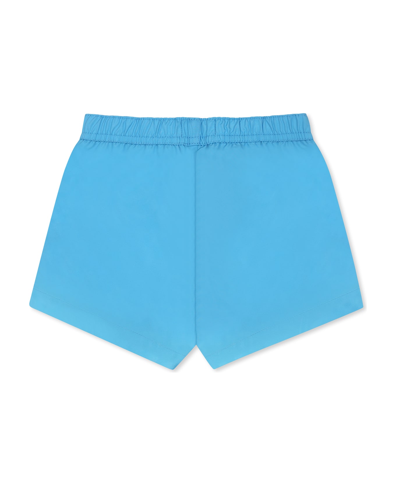 Moschino Light Blue Swimsuit Shorts For Baby Boy With Teddy Bear And Logo - Light Blue