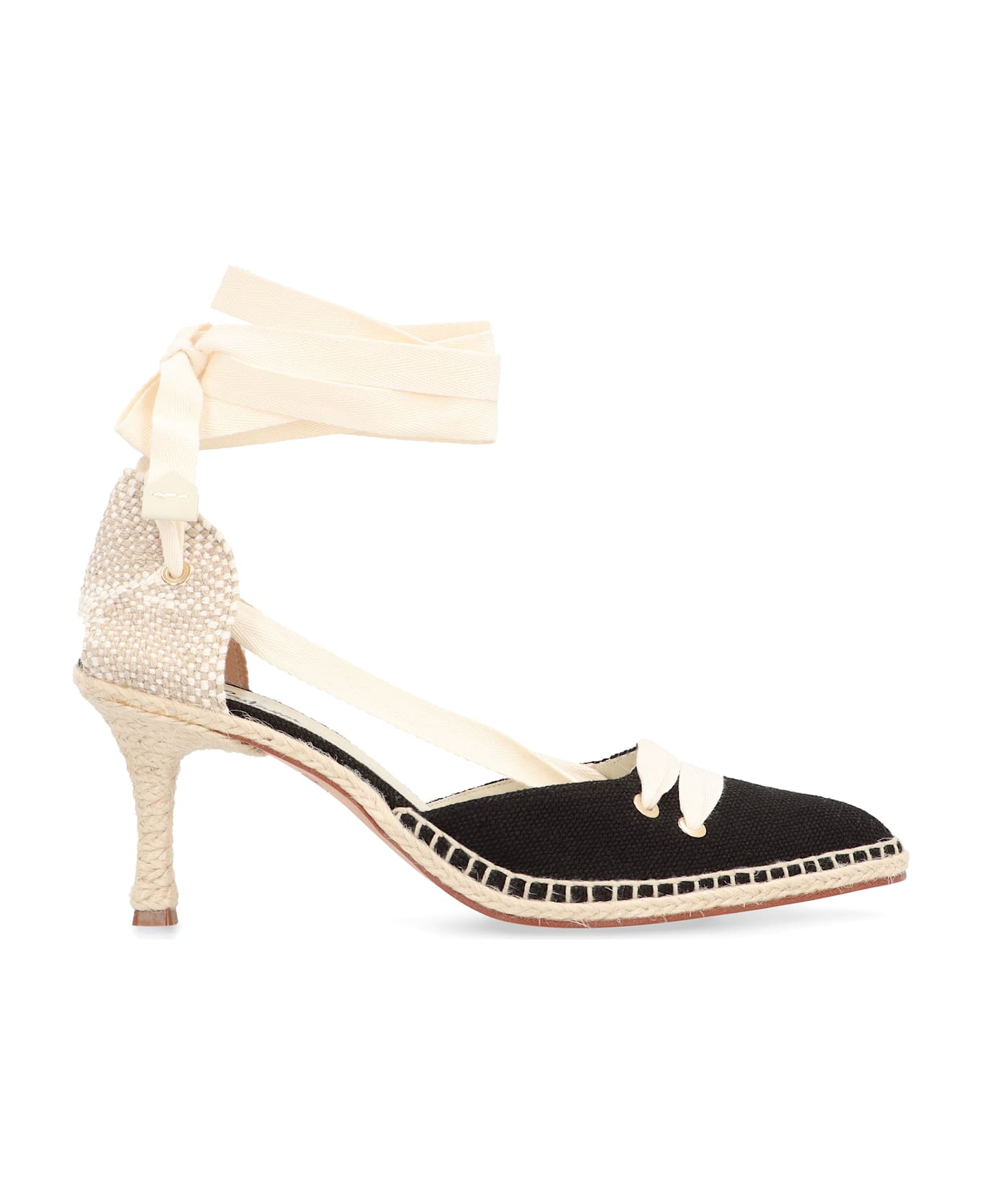 Castañer Castaner X Manolo Blahnik - Casta Canvas Heel Espadrilles - black