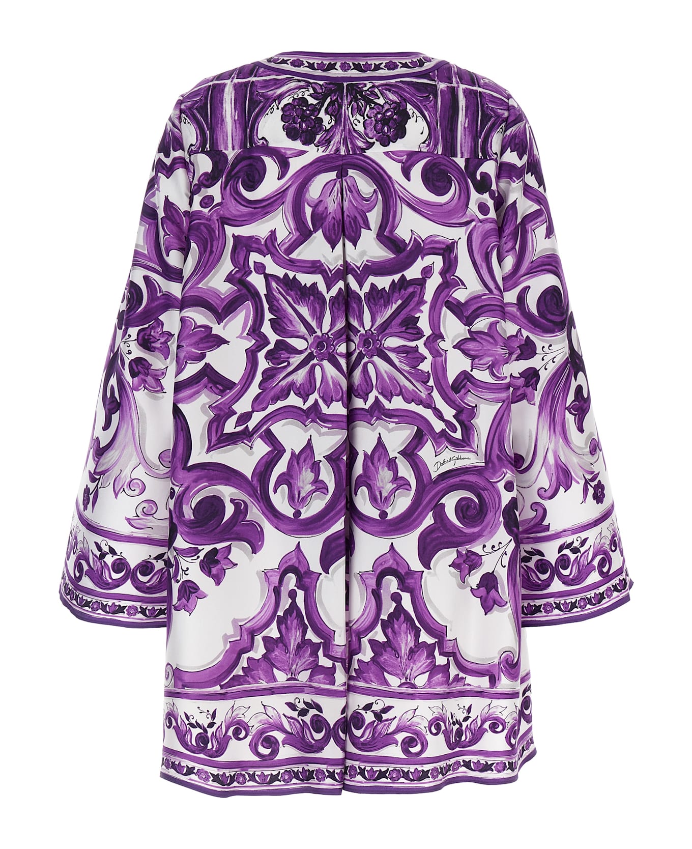 Dolce 
Gabbana 
maiolica
 Print Mini Dress - Purple
