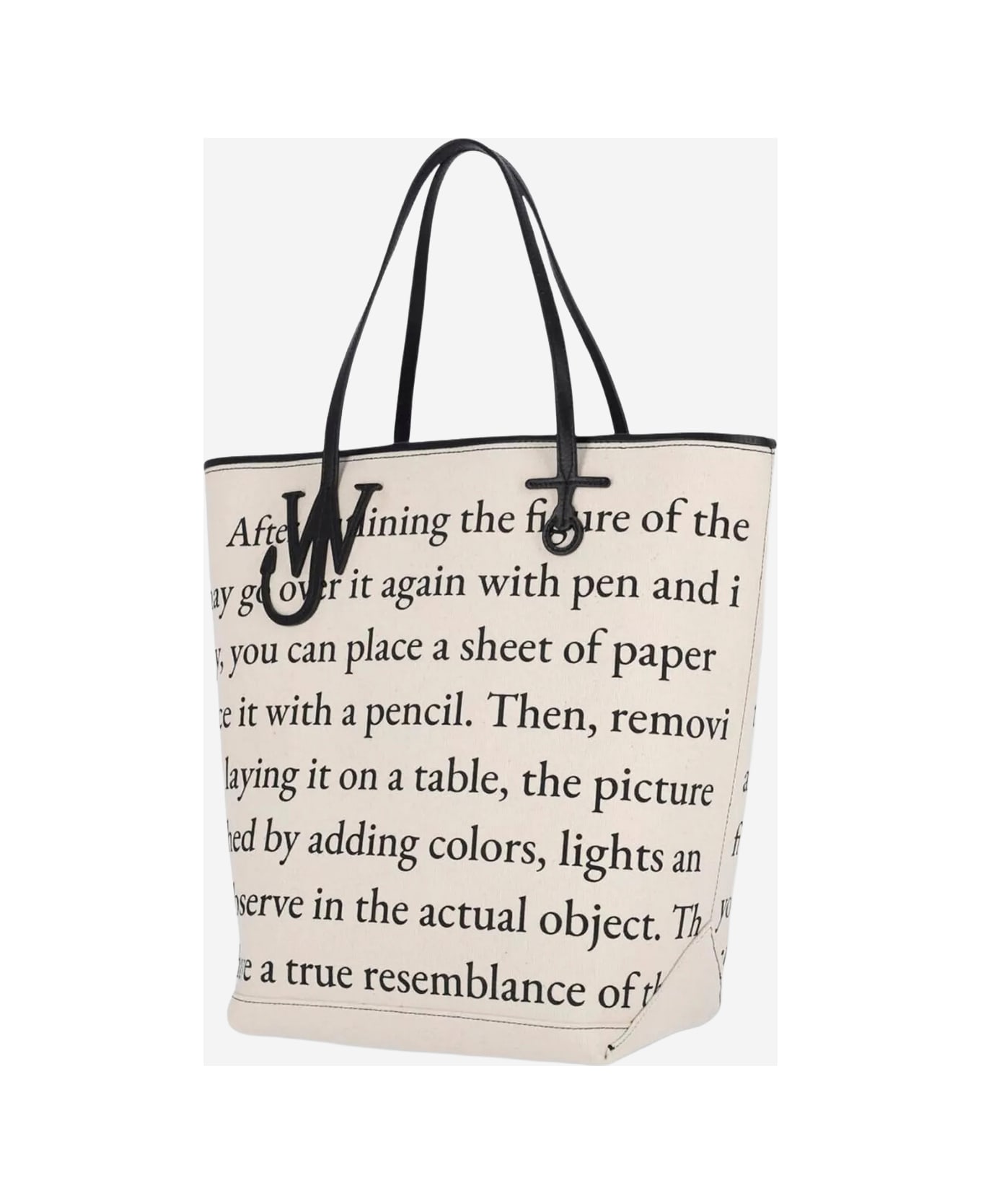 J.W. Anderson Cotton Blend Anchor Shopping Bag - Ivory