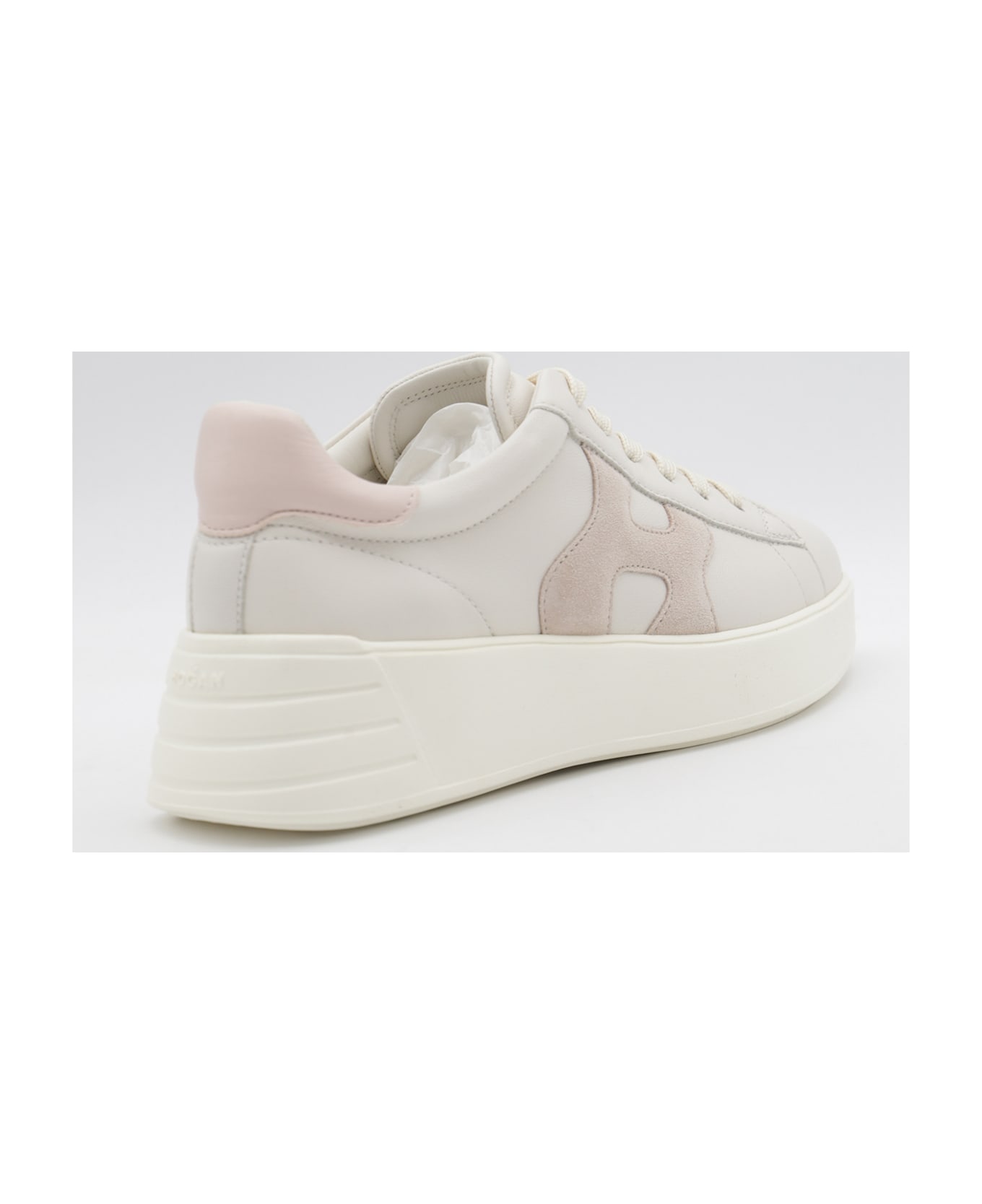 Hogan White Leather Sneakers - Pink