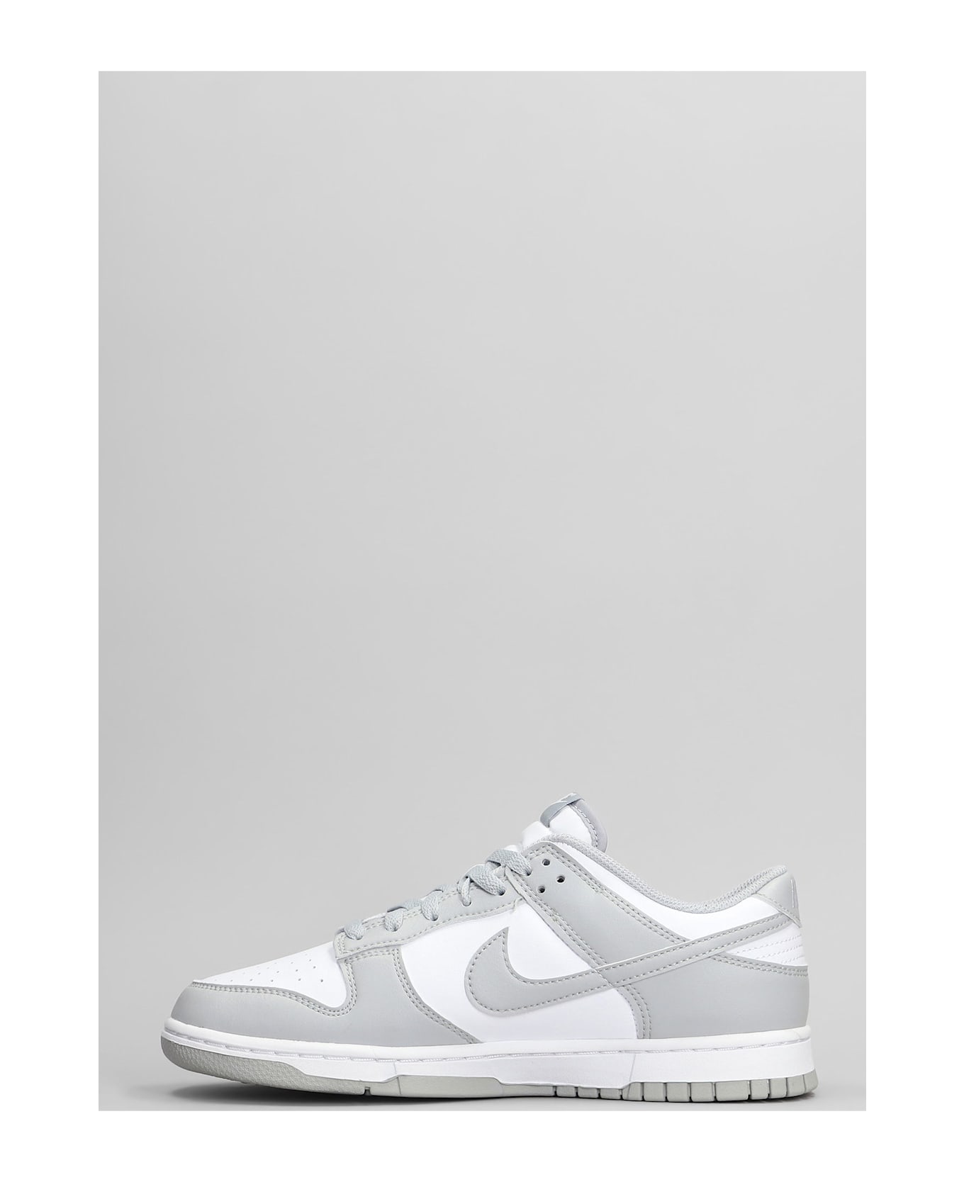 Nike Dunk Low Retro Sneakers In Grey Leather - grey
