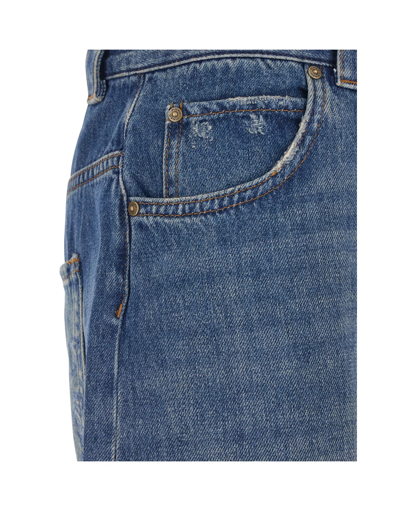 Pinko Eloise Egg Ocean Wave Denim - Blu