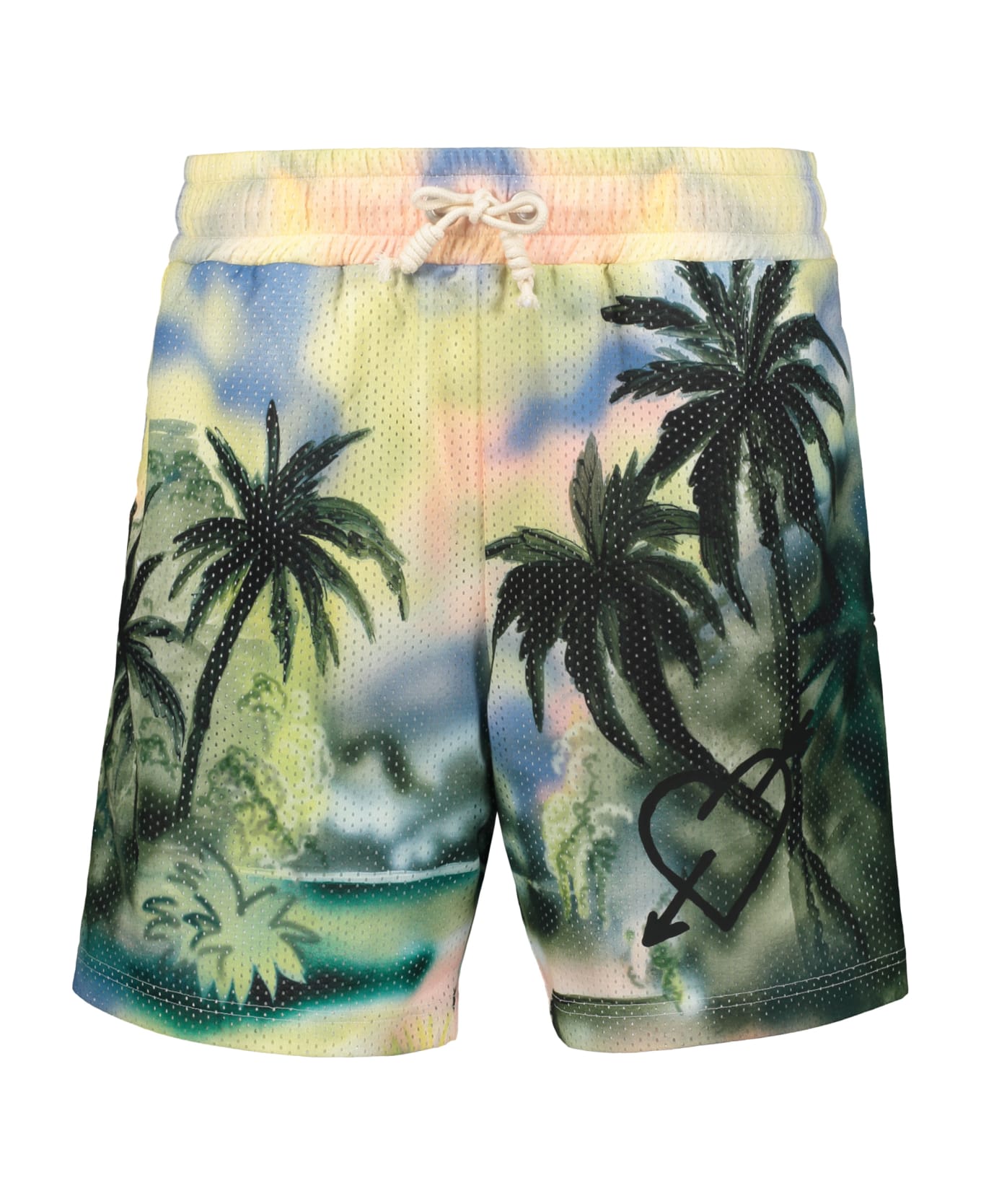Palm Angels Printed Techno Fabric Bermuda-shorts - Multicolor