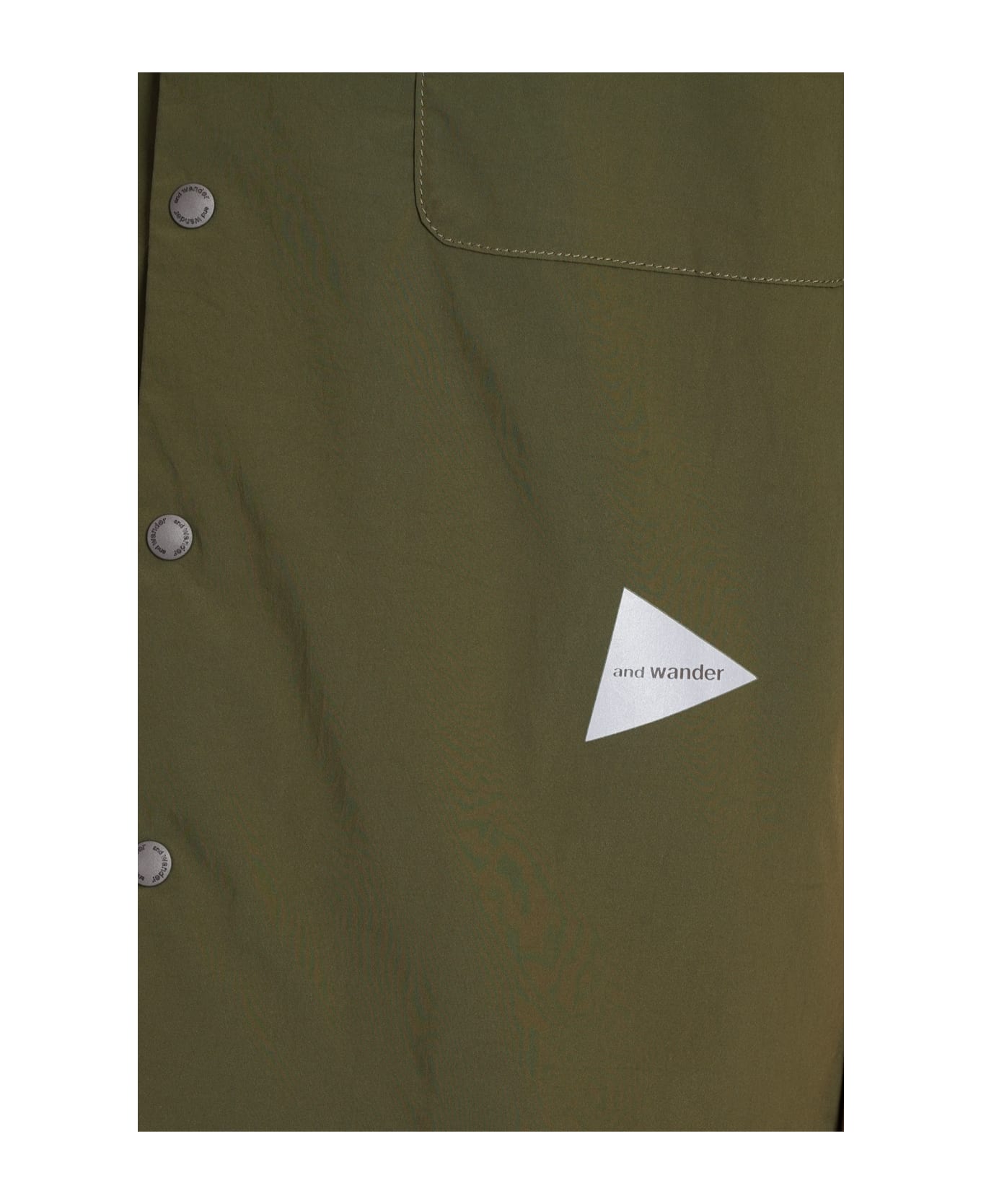 And Wander Shirt In Green Polyester - green シャツ