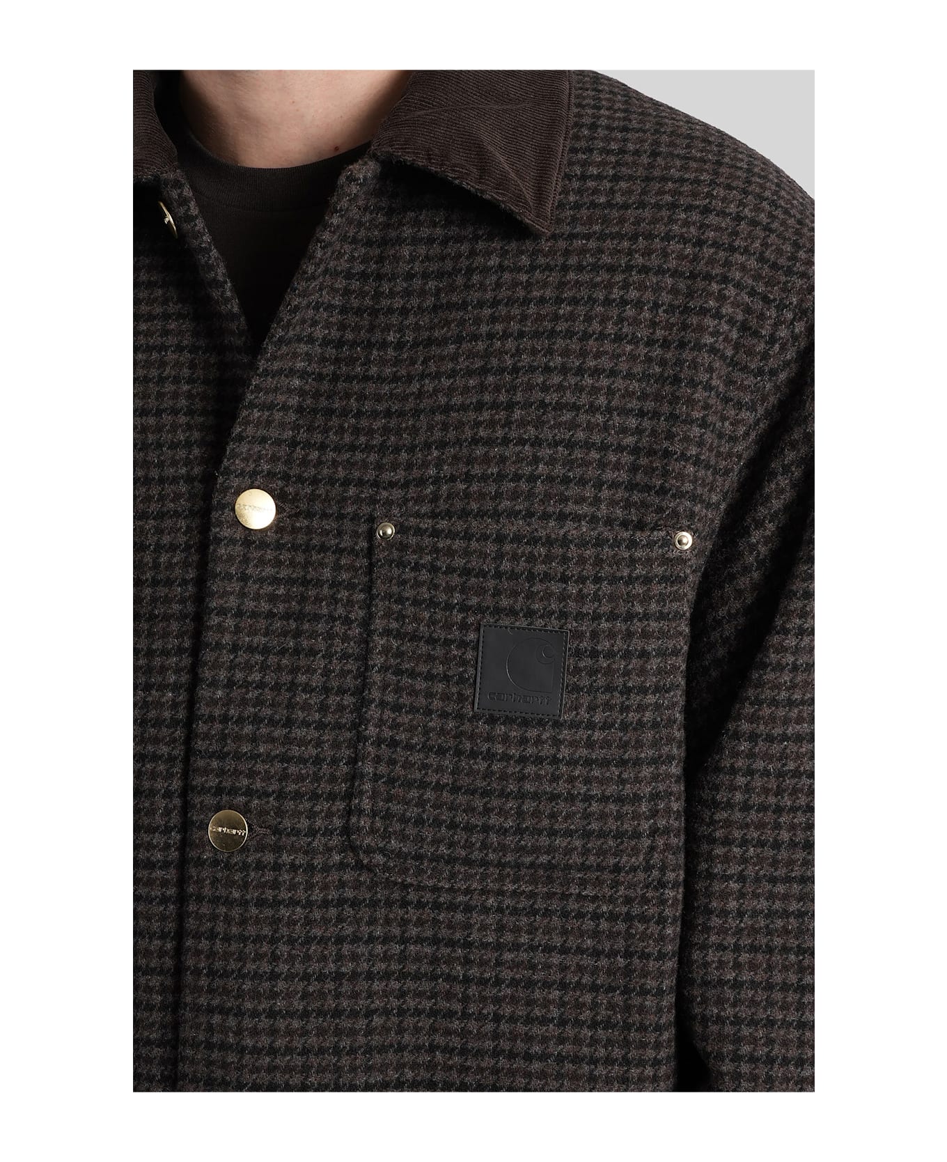 Carhartt Lowis Chore Coat Casual Jacket In Black Polyester - black