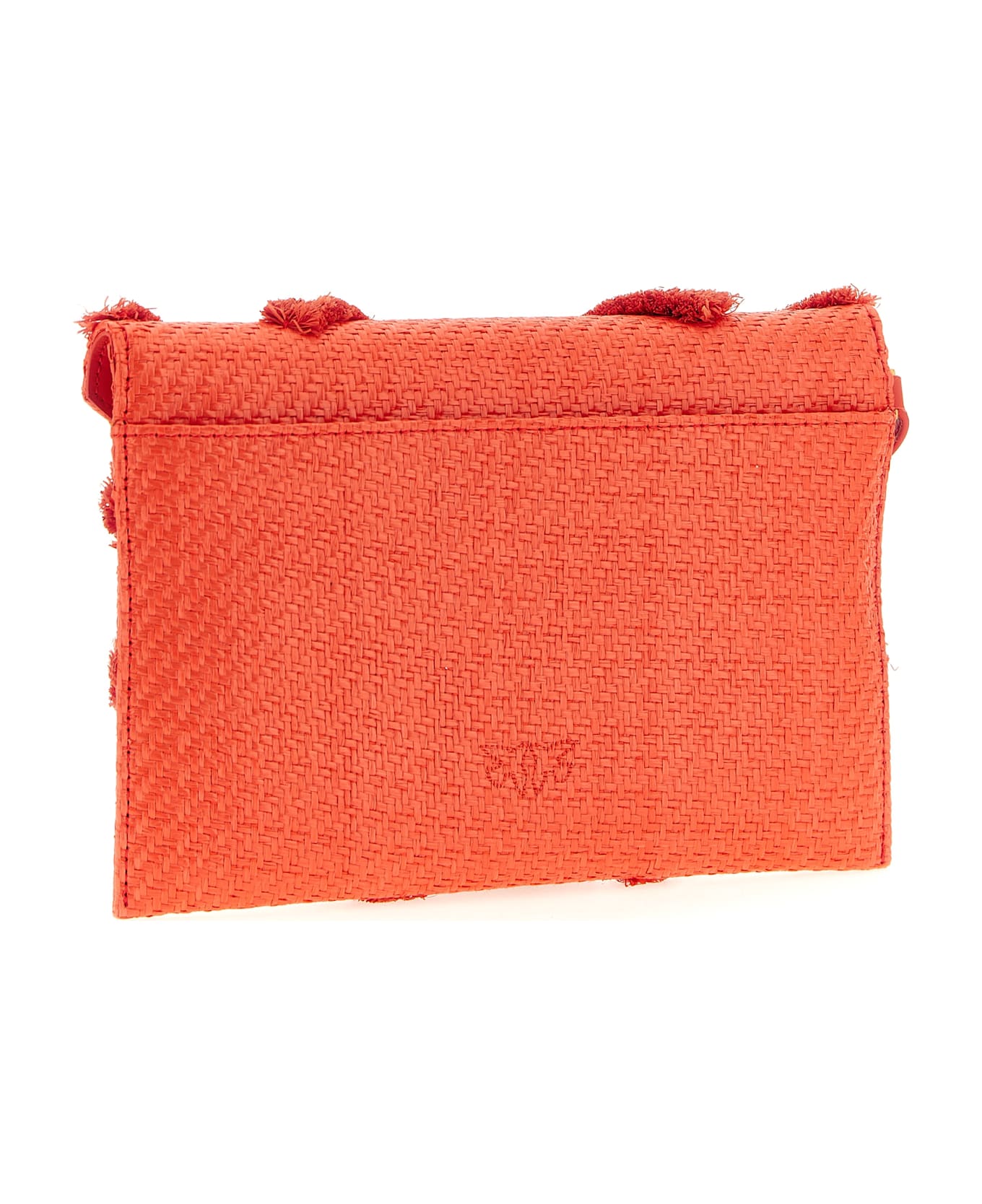 Pinko Raffia Flat Clutch - Red