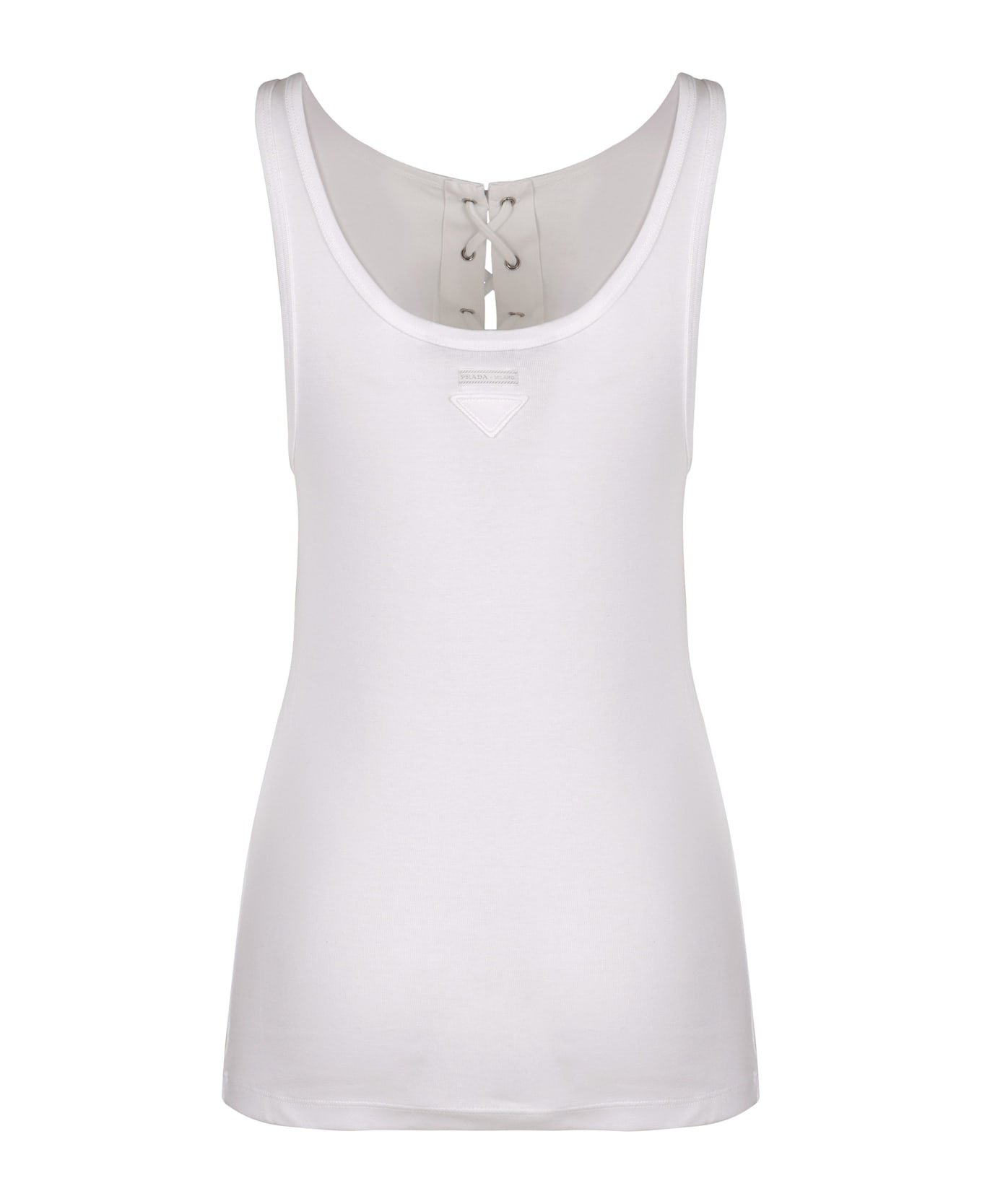 Prada Cotton Tank Top - White