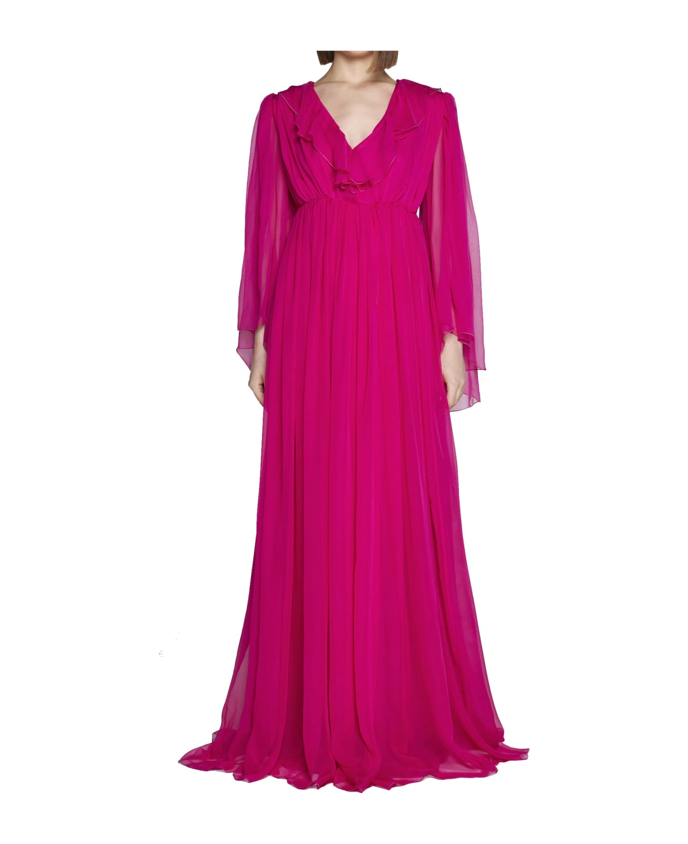 Gucci Silk Midi Dress - Pink