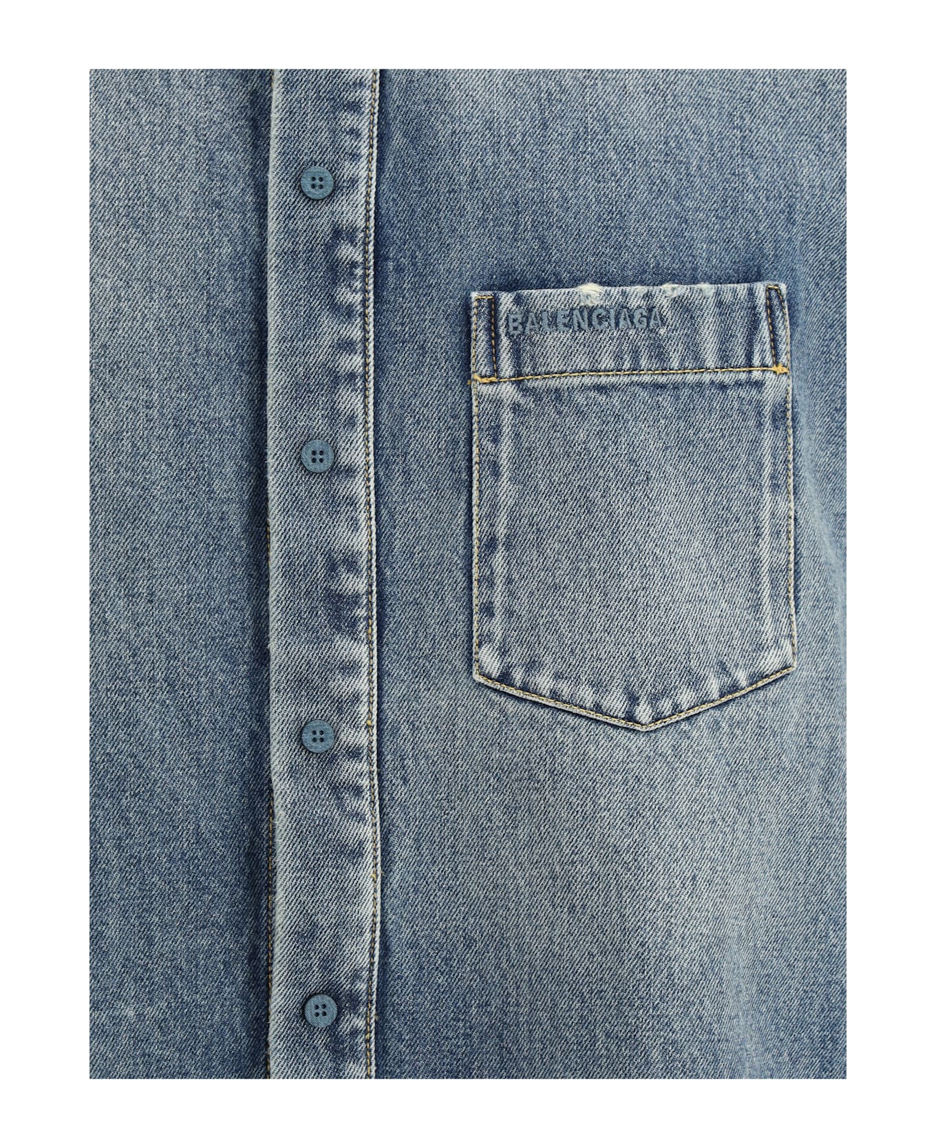 Balenciaga Oversized Shirt - BLUE