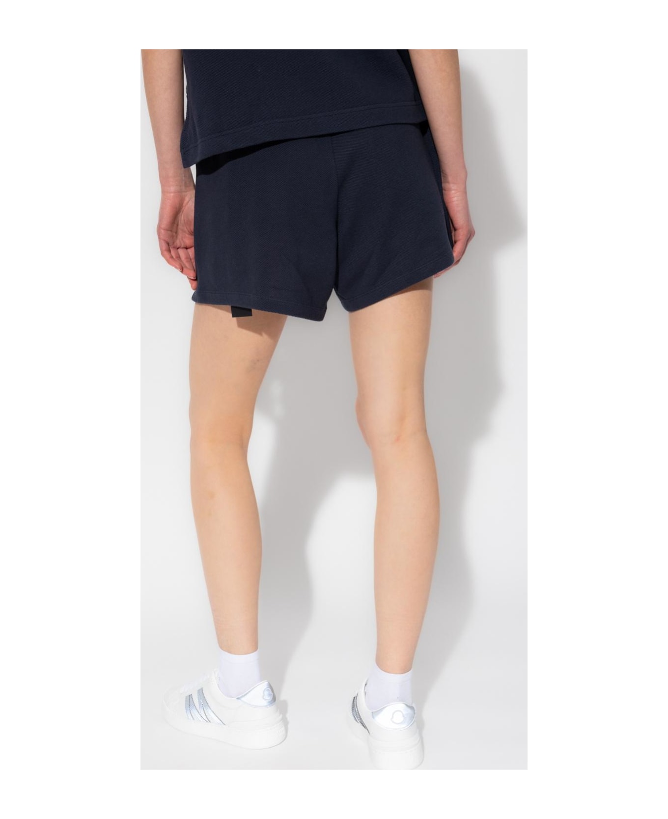 Moncler Shorts With Logo - Blu