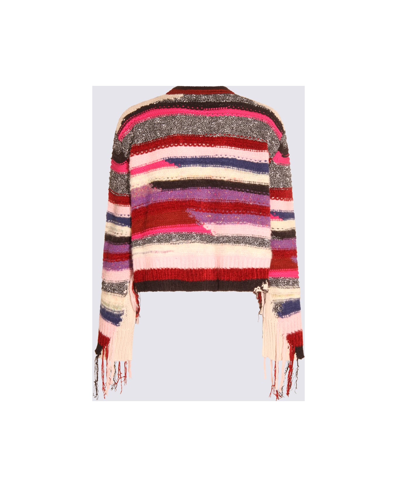 AMIRI Multicolour Wool Stripe Cardigan - PURPLE カーディガン