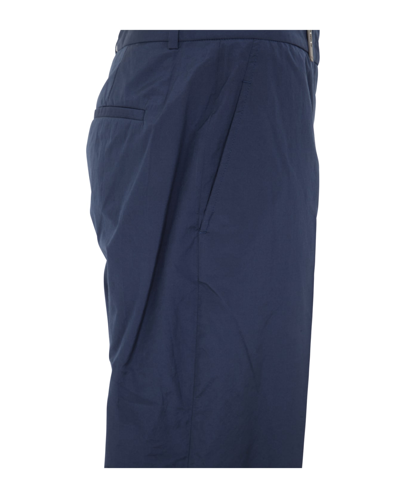 Peserico Popeline Regular Trousers - Ink Blue ボトムス