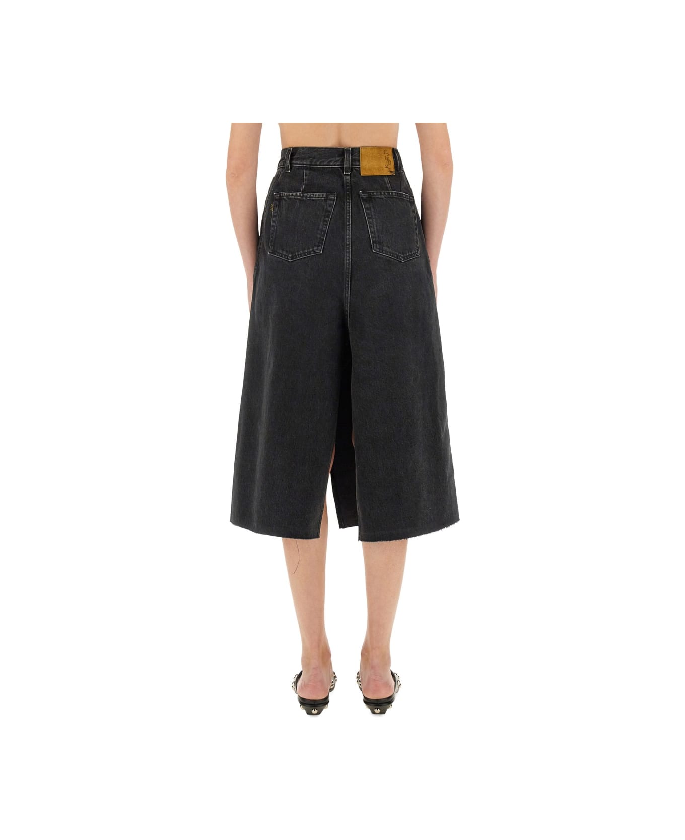 Haikure "stacy" Midi Skirt - BLACK