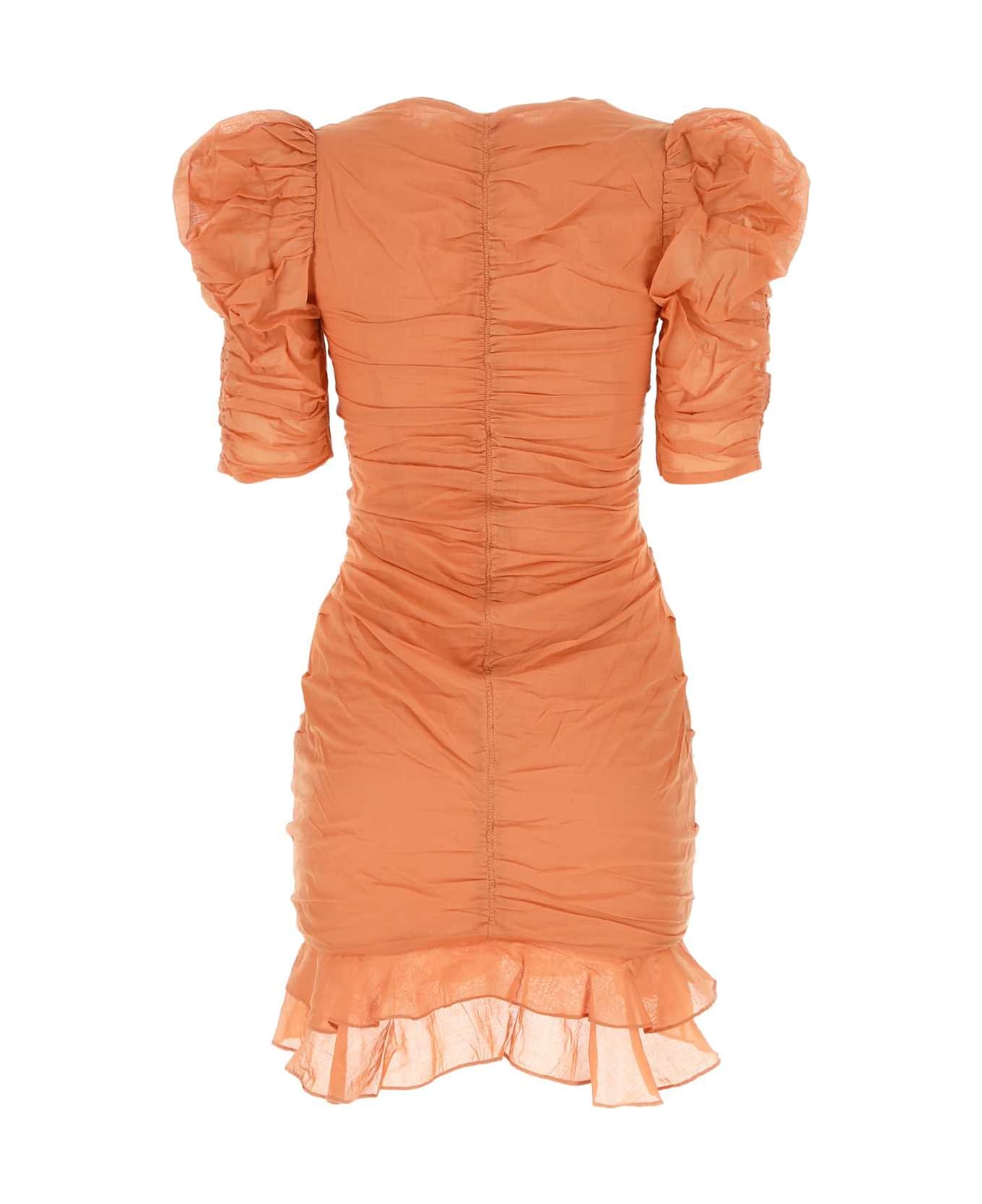 Marant Étoile Copper Cotton Sireny Mini Dress - Orange ワンピース＆ドレス