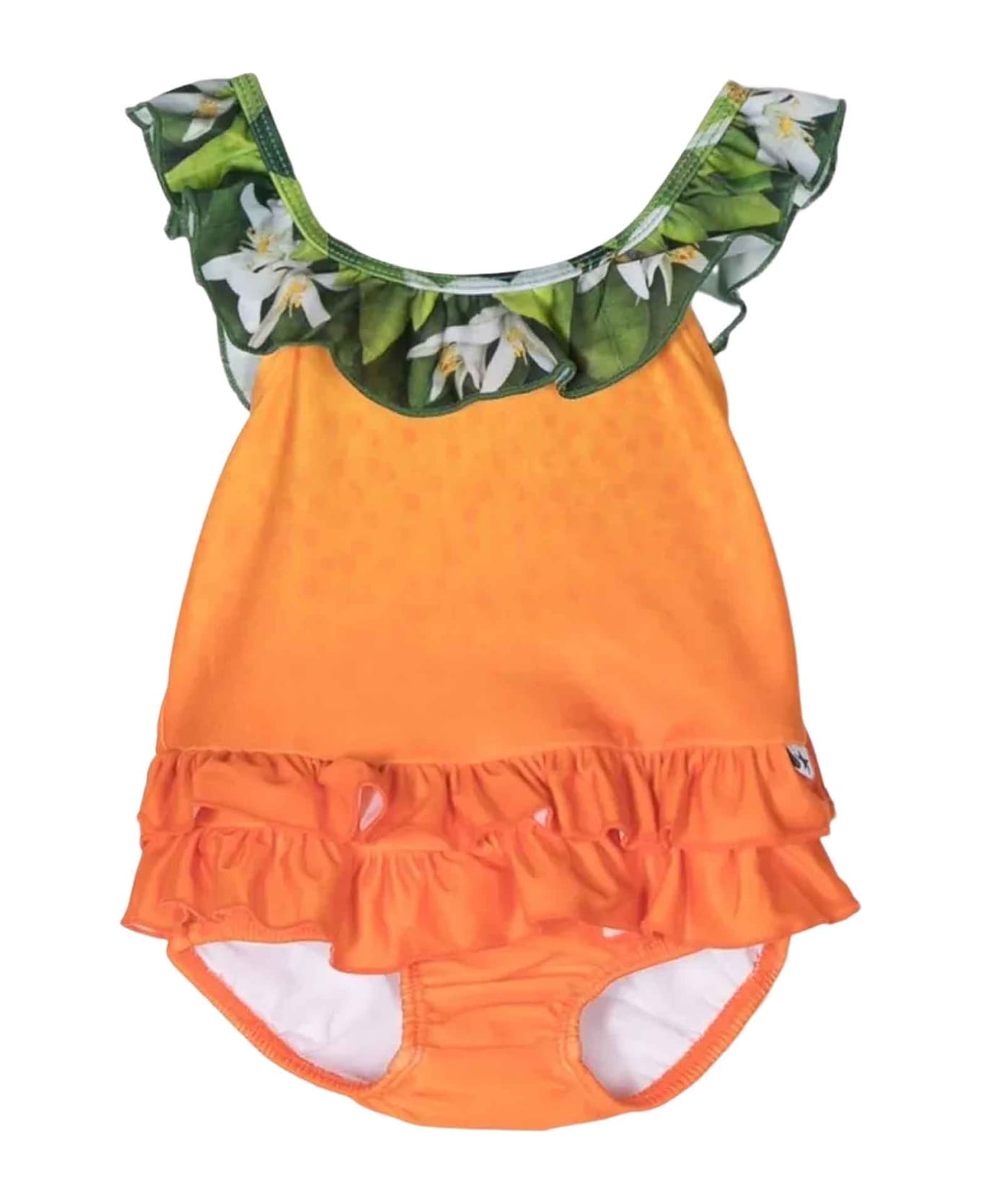 Molo Orange Swimsuit Baby Girl Kids - Arancione
