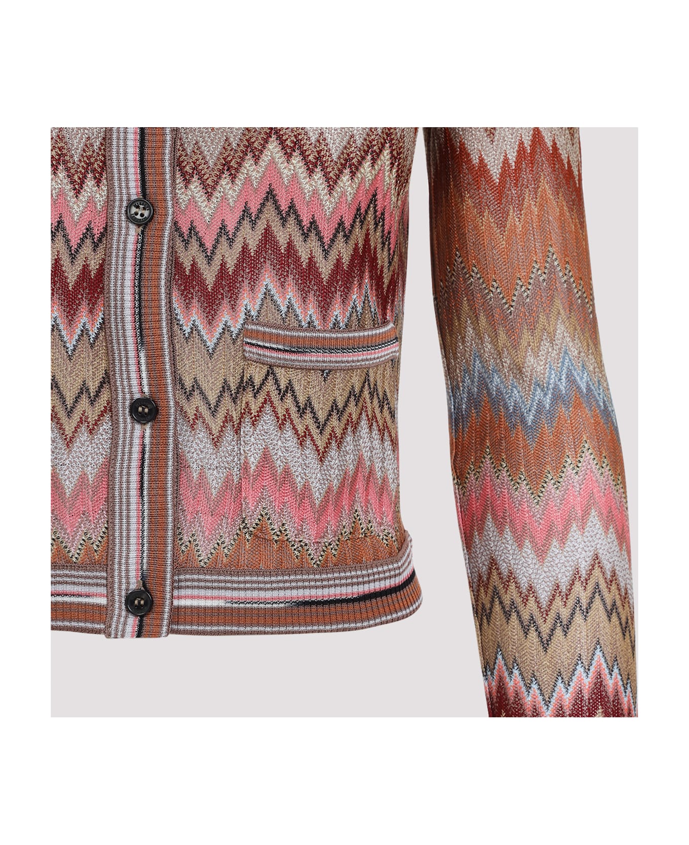 Missoni Buttoned Cardigan - Pink Rust Tones