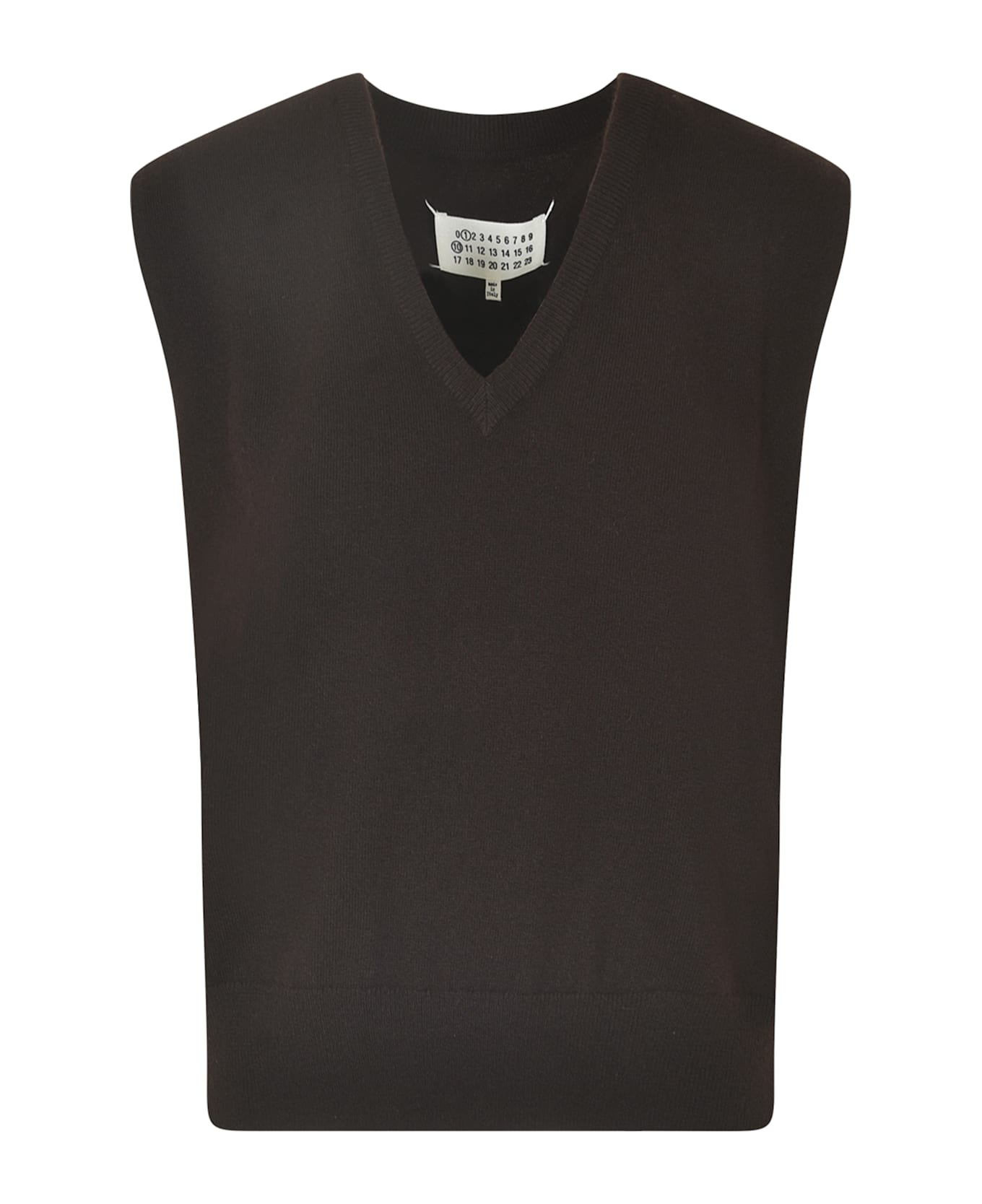 Maison Margiela V-neck Sleeveless Top - Brown
