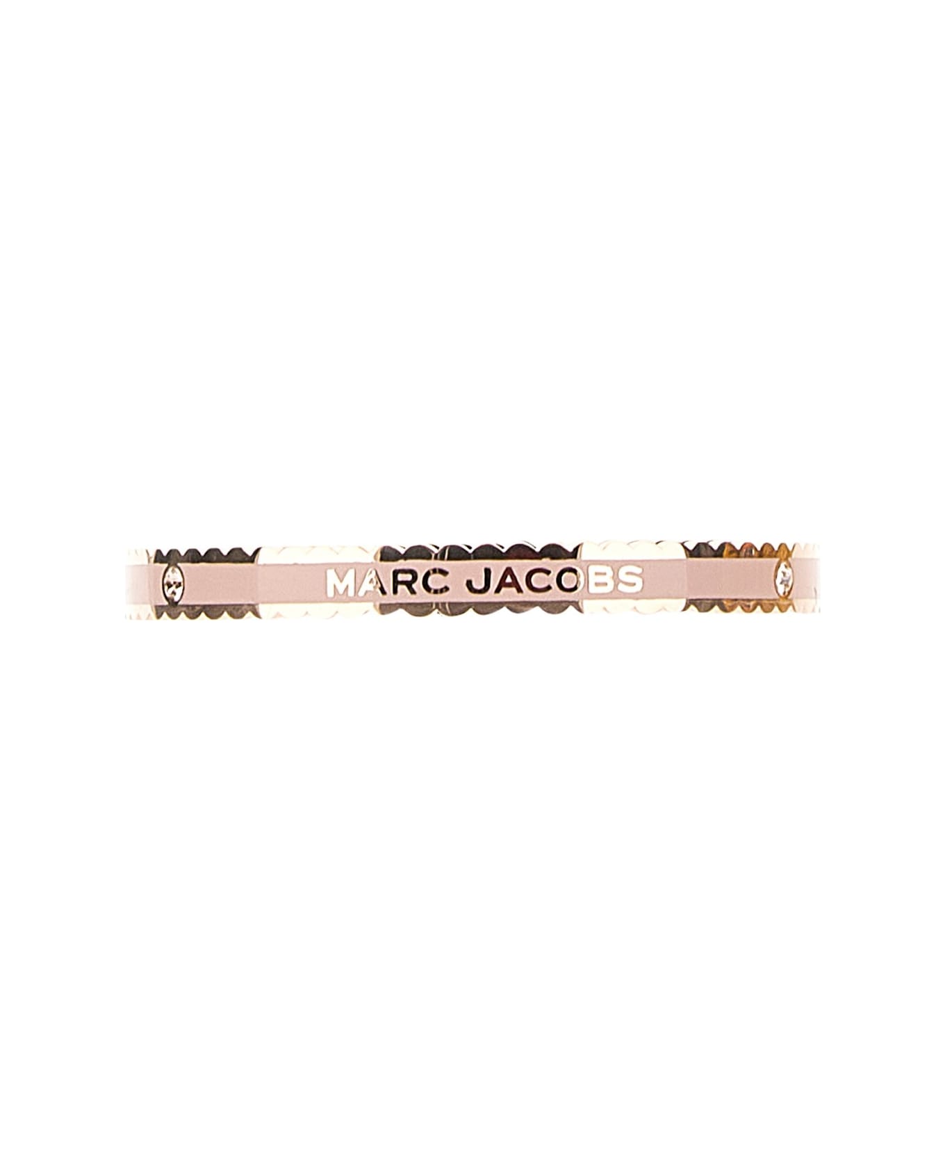 Marc Jacobs The Medallion Scalloped Logo Detailed Bracelet - BEIGE