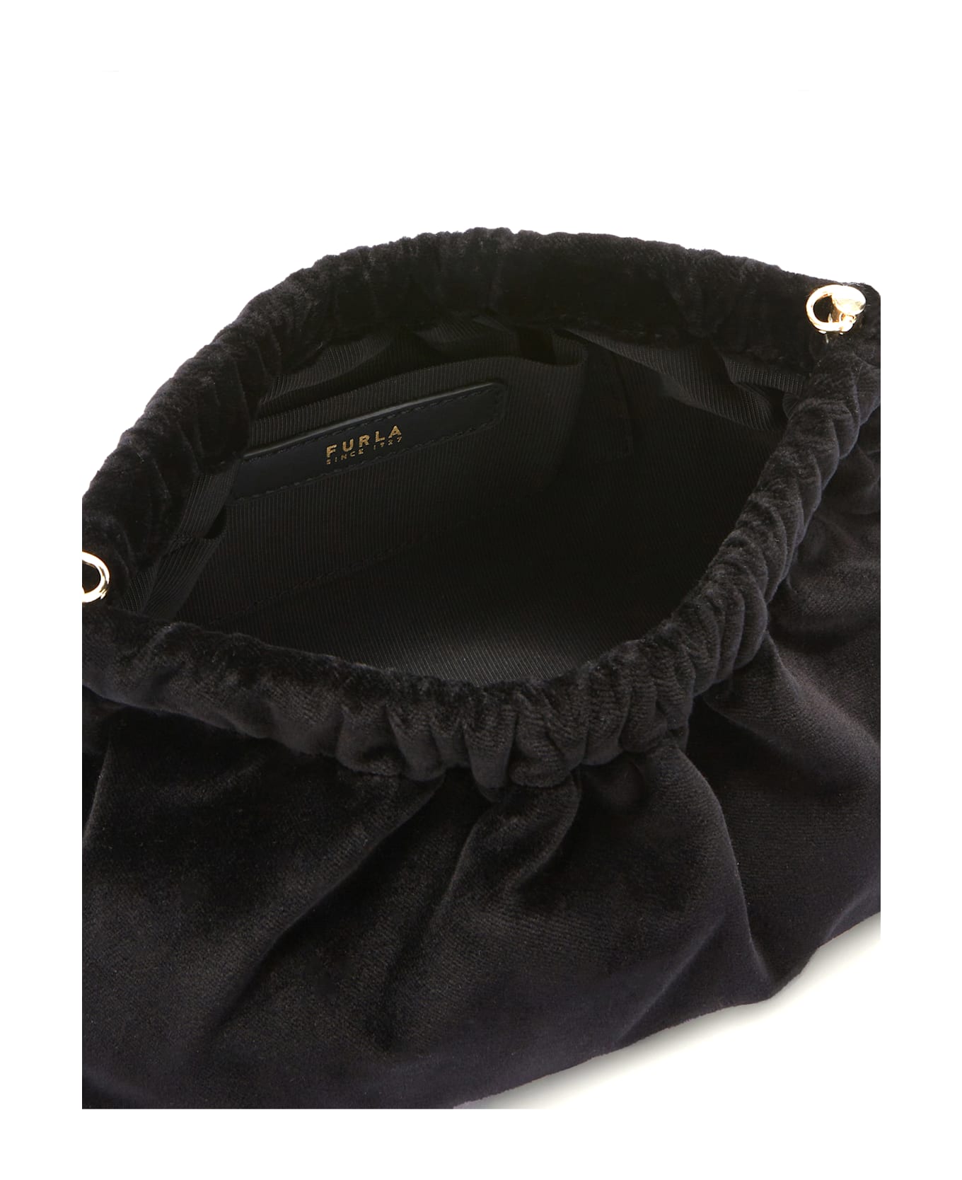 Furla Black Clutch With Chain Shoulder Strap - NERO