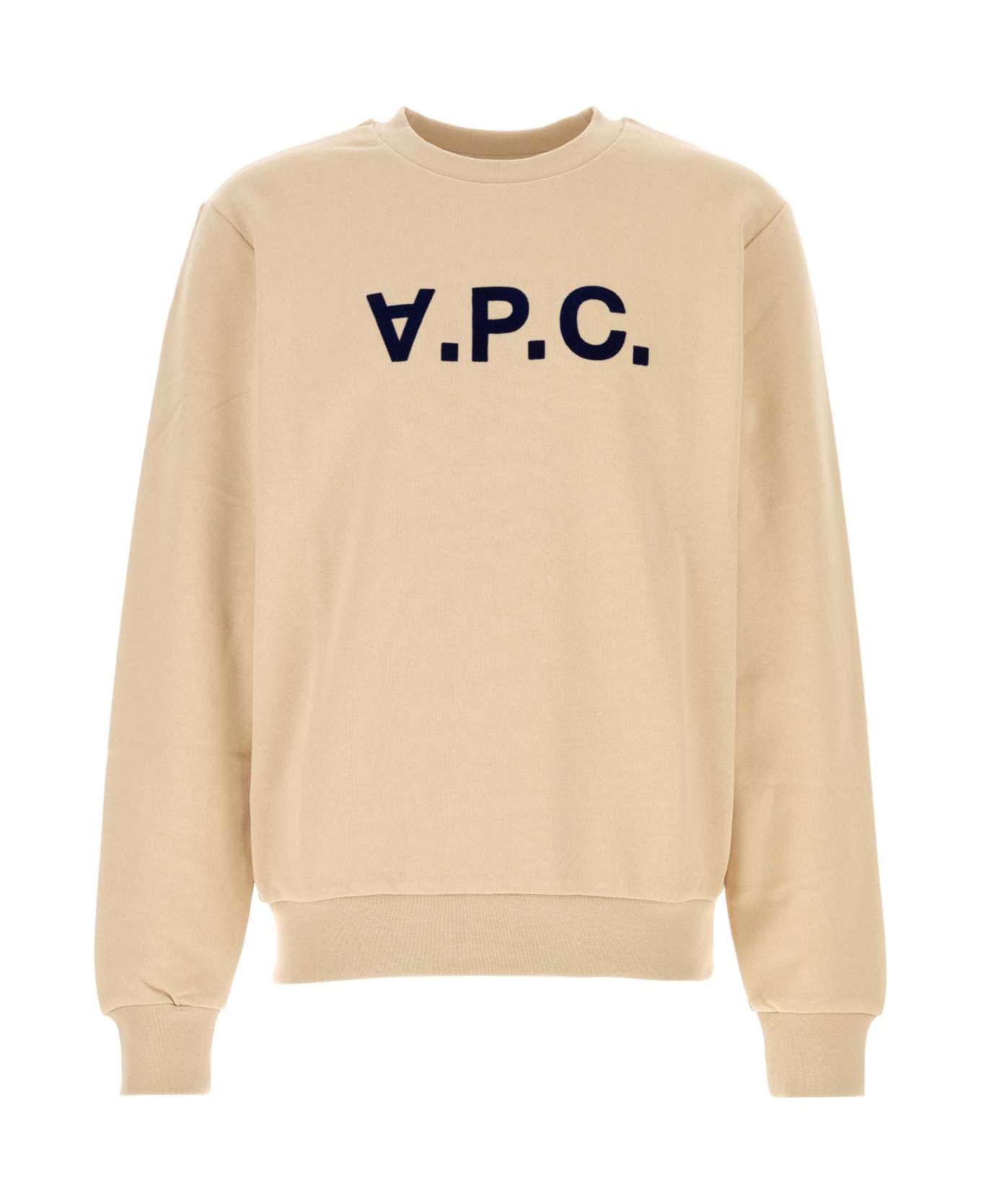 A.P.C. Beige Cotton Sweatshirt - Beige