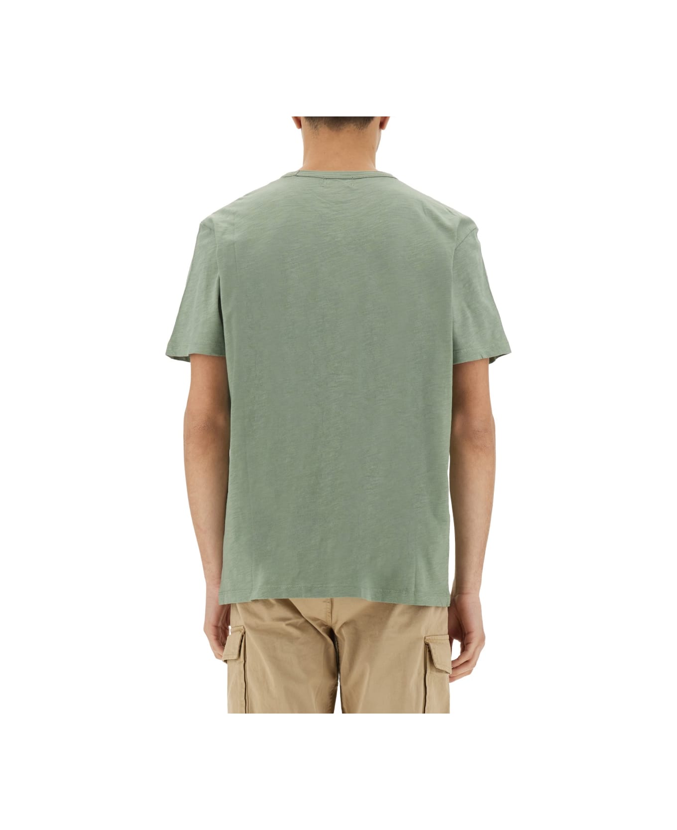 Woolrich Flamed Cotton T-shirt - GREEN